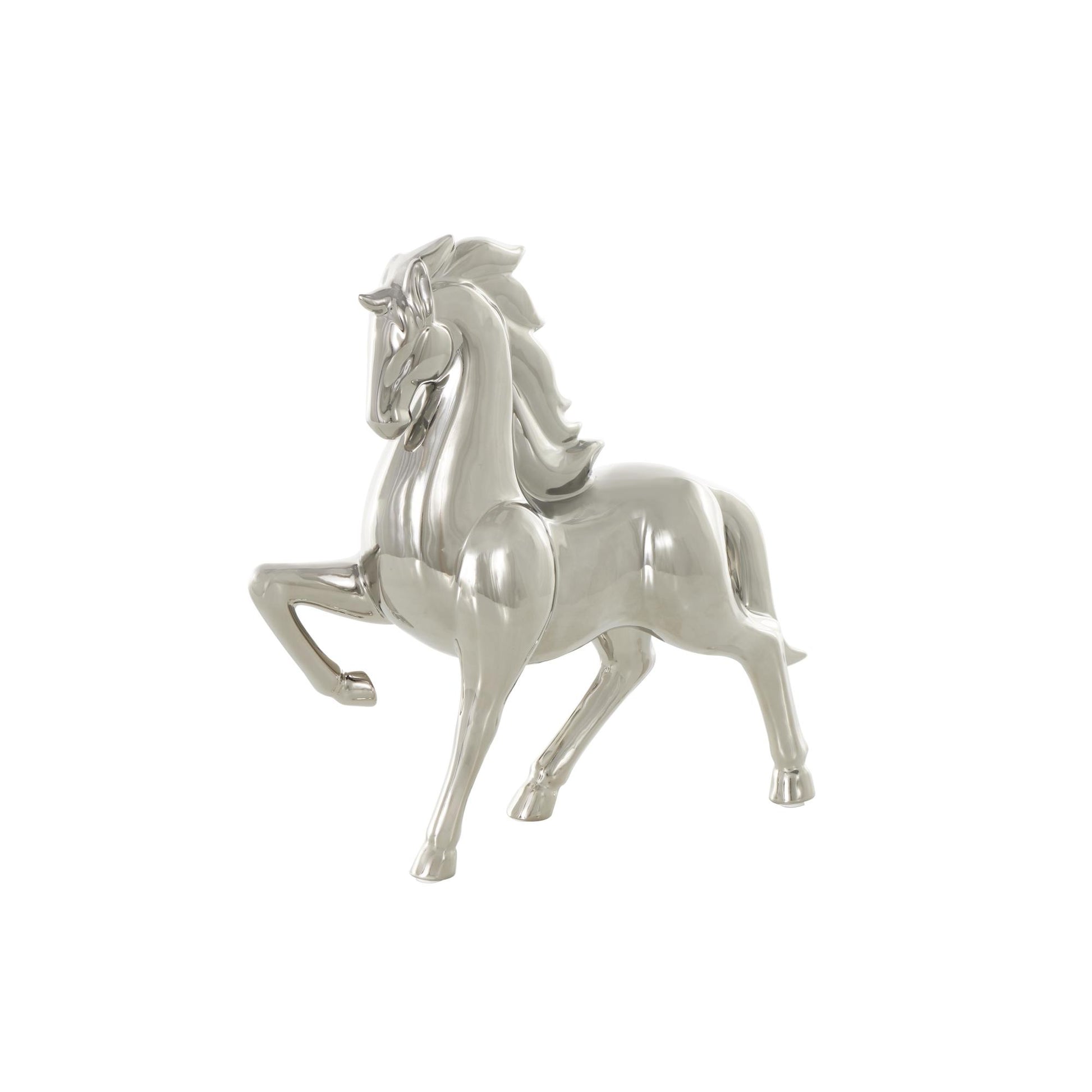 Horse Ceramic Prancing Decorative Sculpture