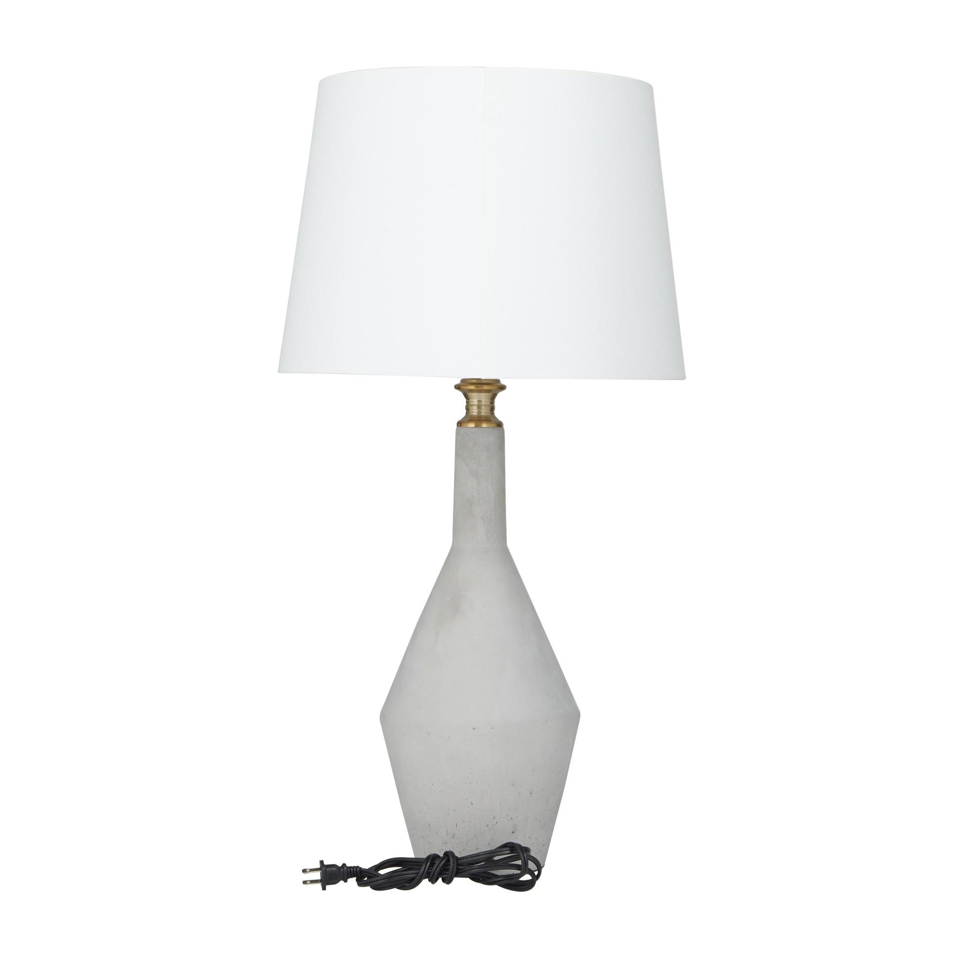 Gray Cement Stone Room Table Lamp