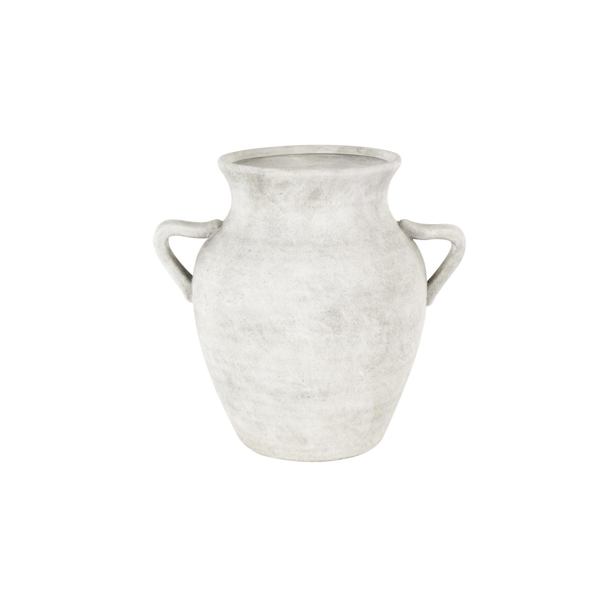 Ceramic Antique Style Textured Decorative Vase with Handles