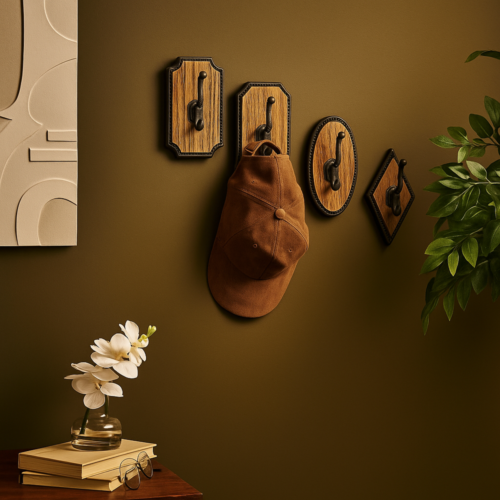 Brown Wooden Vintage Inspired Home Wall Hook