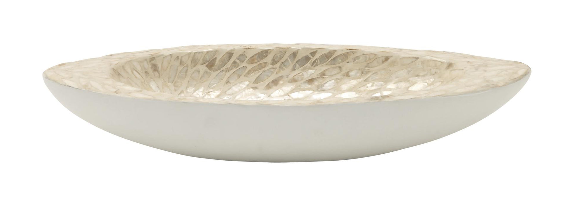 Nautical White Mother of Pearl Shell Living Room Decor Tray