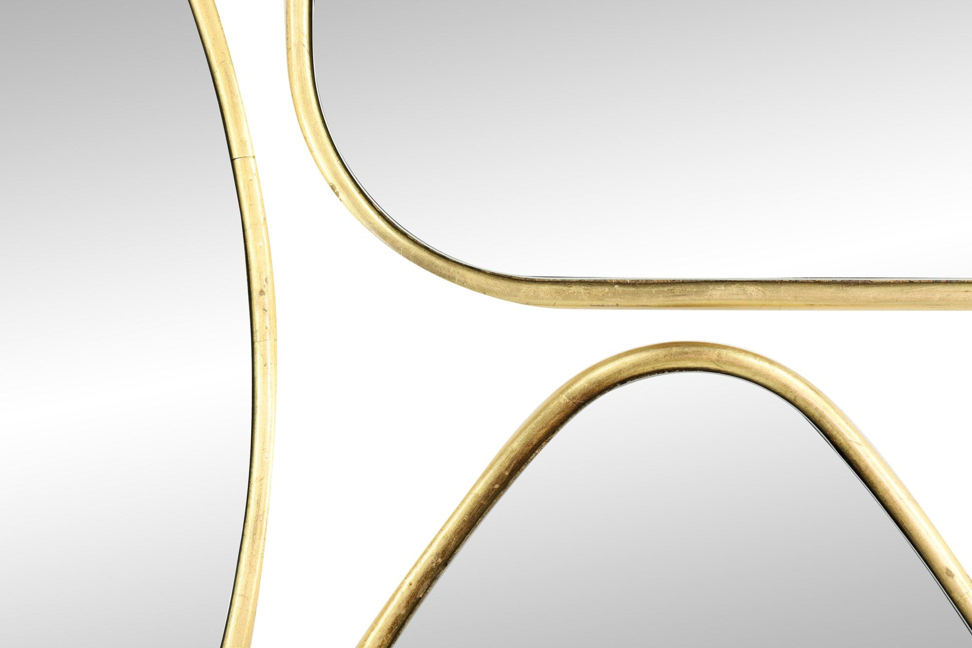 CosmoLiving by Cosmopolitan Set of 4 Gold Metal Room Wall Mirror with Varying Shapes