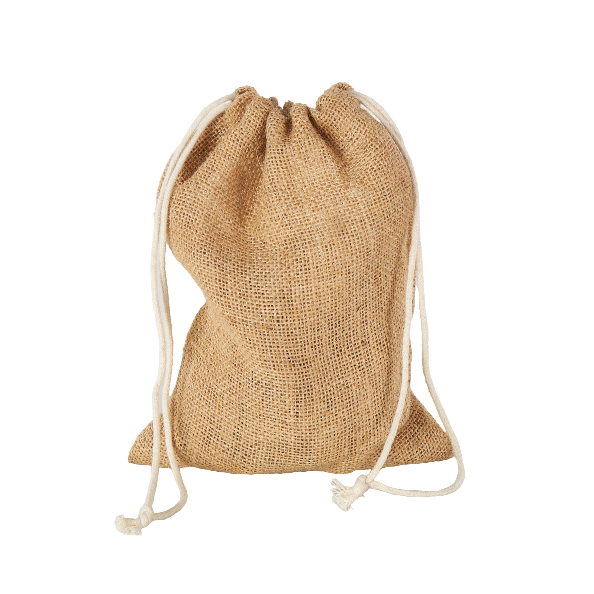 Set of 36 Bell Gold Metal Tibetan Inspired Indoor Outdoor Decorative Bells with Brown Jute Rope and Canvas Tote