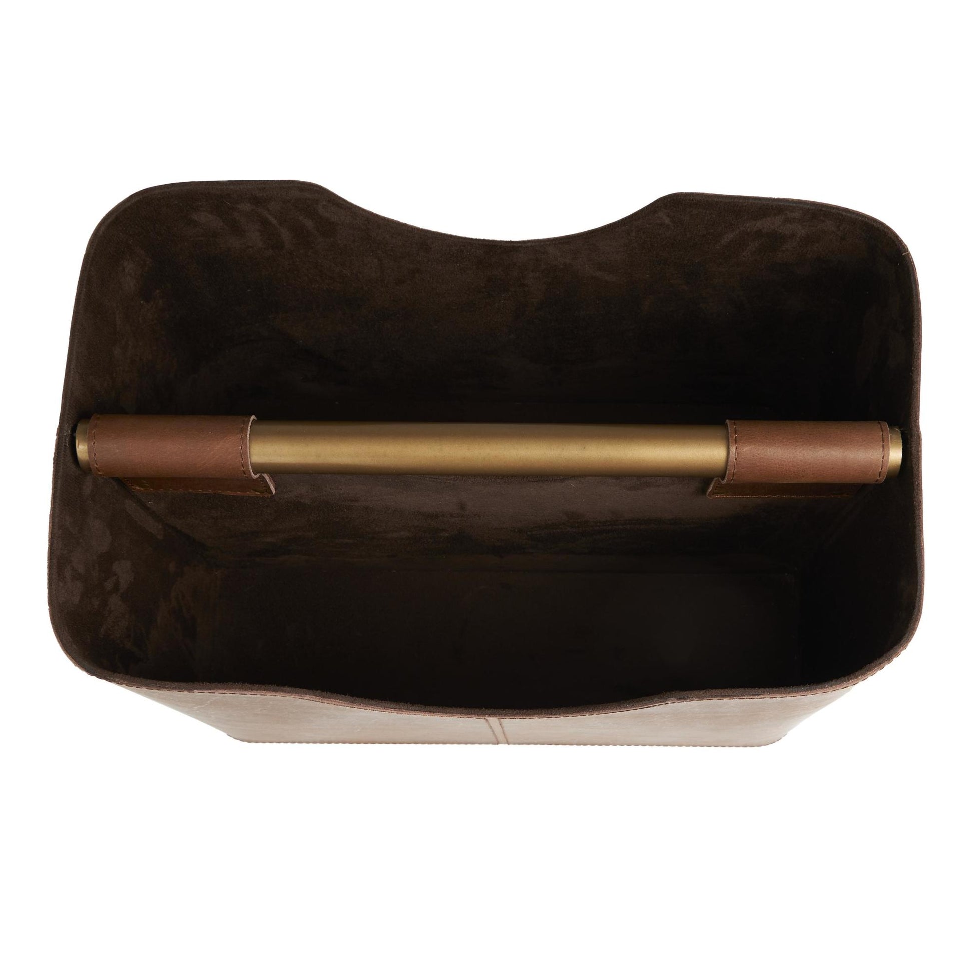 Leather Decorative Magazine Holder with Divided Inside