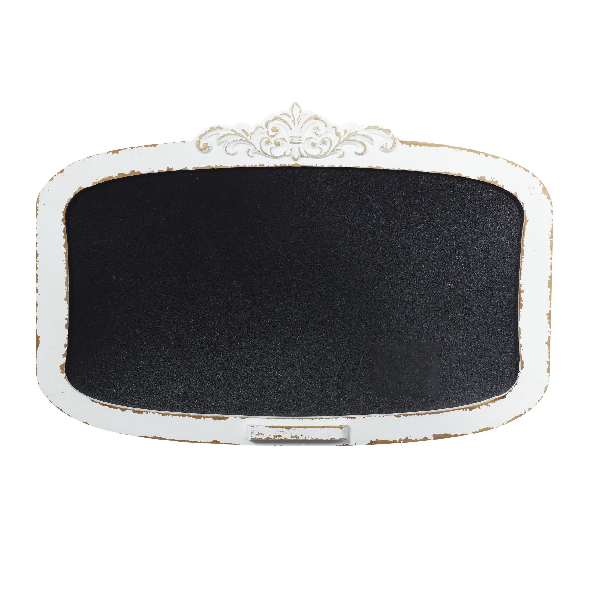 Sign Cream Wood Carved Top Home Wall Decor with Chalkboard