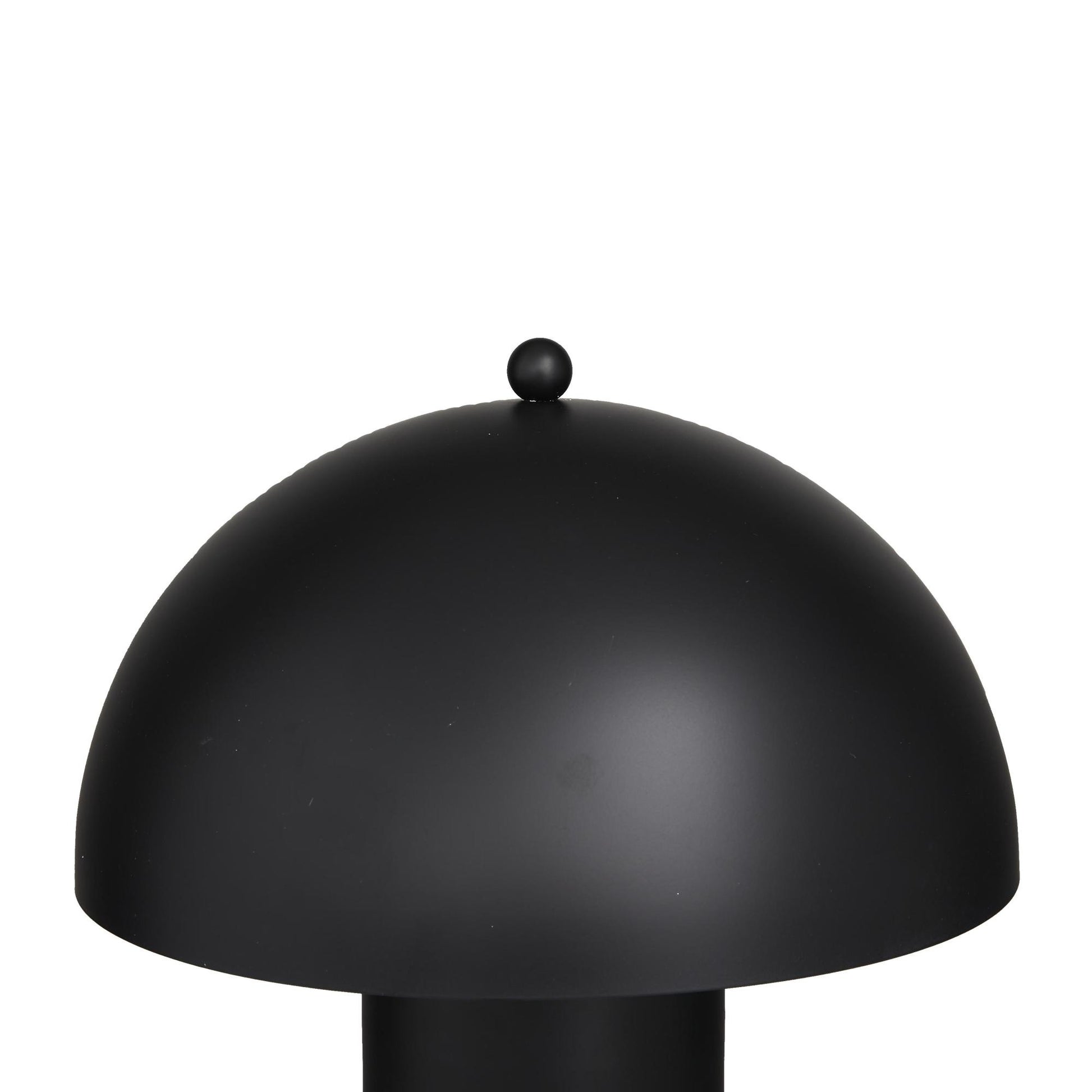 Black Metal Room Accent Lamp with Dome Shade