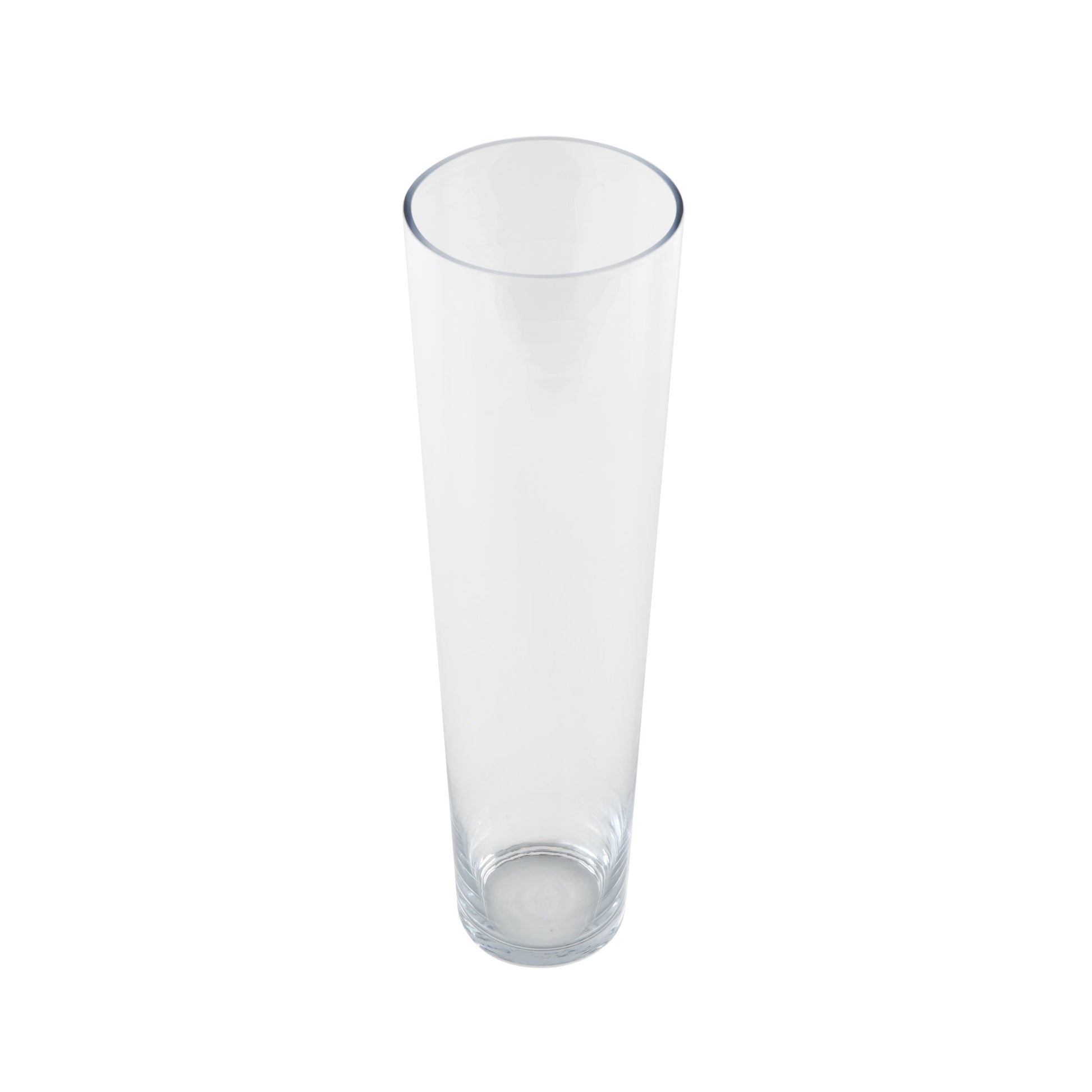 Clear Glass Tall Decorative Vase