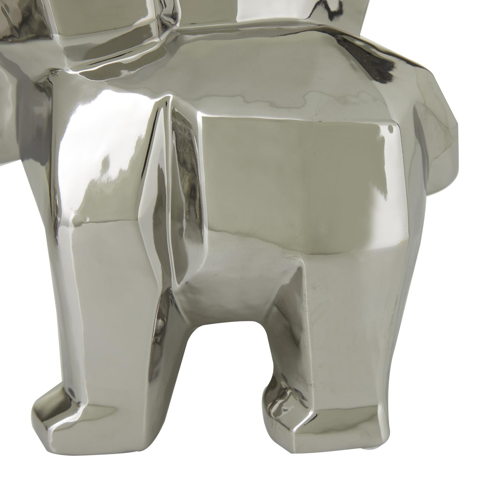 Set of 3 Elephant Porcelain Ceramic Decorative Sculpture