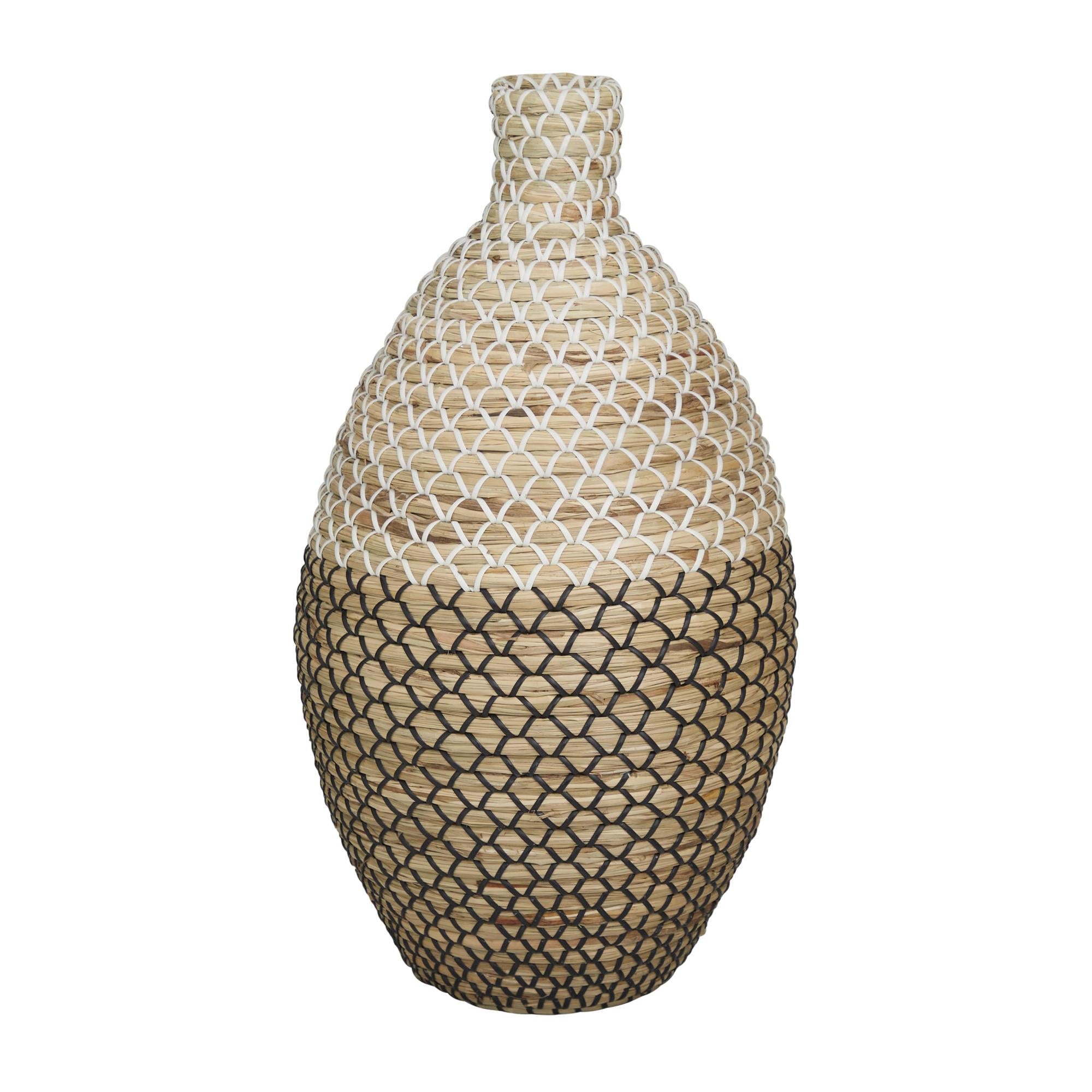 Brown Seagrass Handmade Tall Woven Floor Decorative Vase