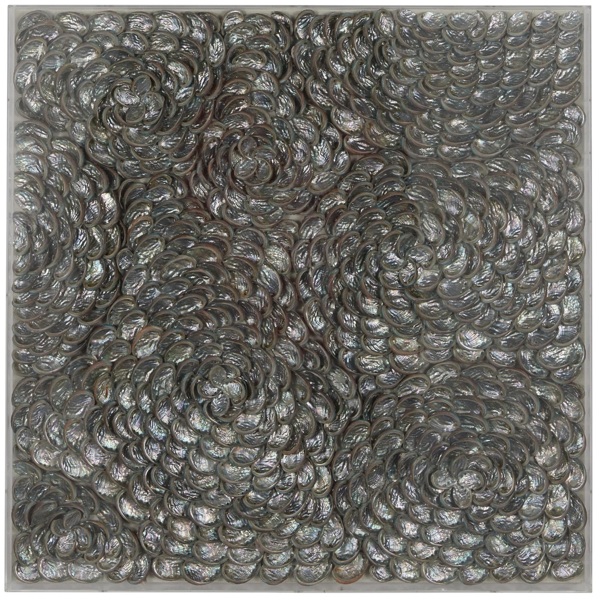 Shell Brown Acrylic Plastic Handmade 3D Layered Home Shadow Box with Iridescent Finish