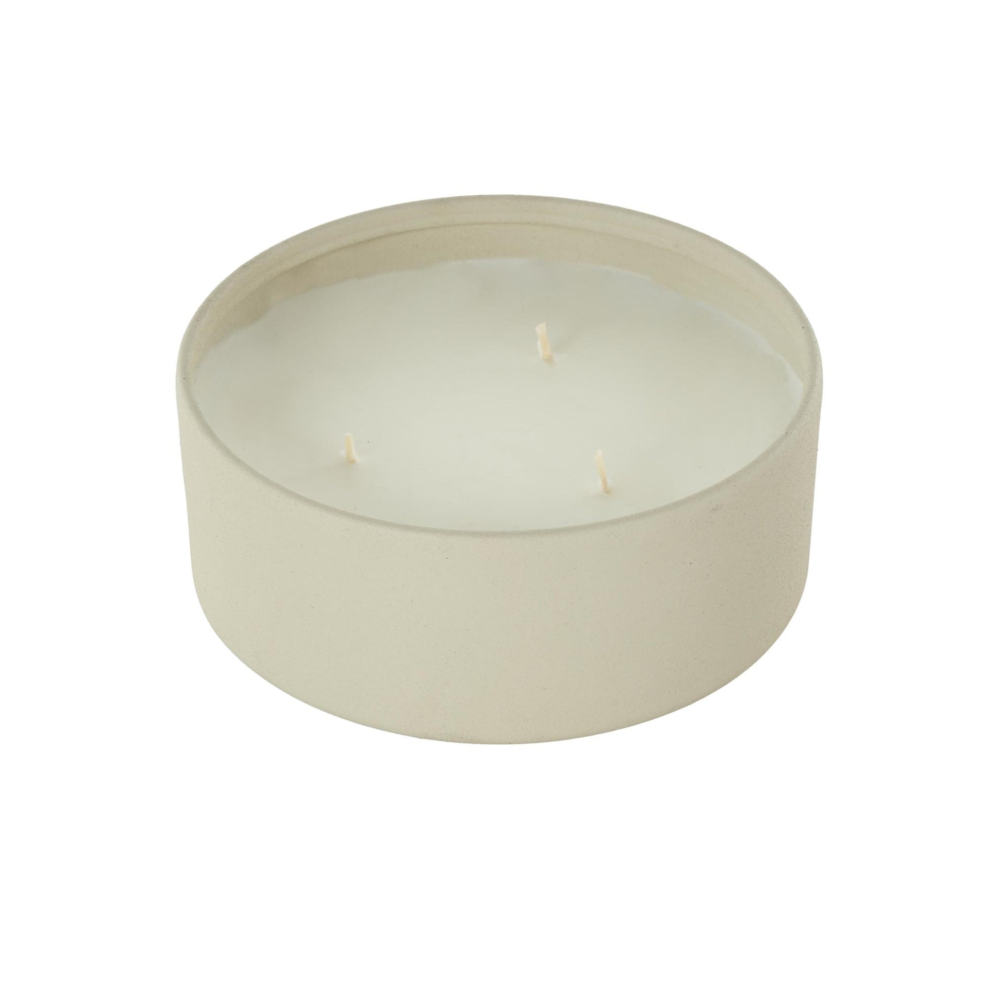 Metal Tangerine Splash Scented Textured 22oz 3 Wick Decorative Candle with White Wax