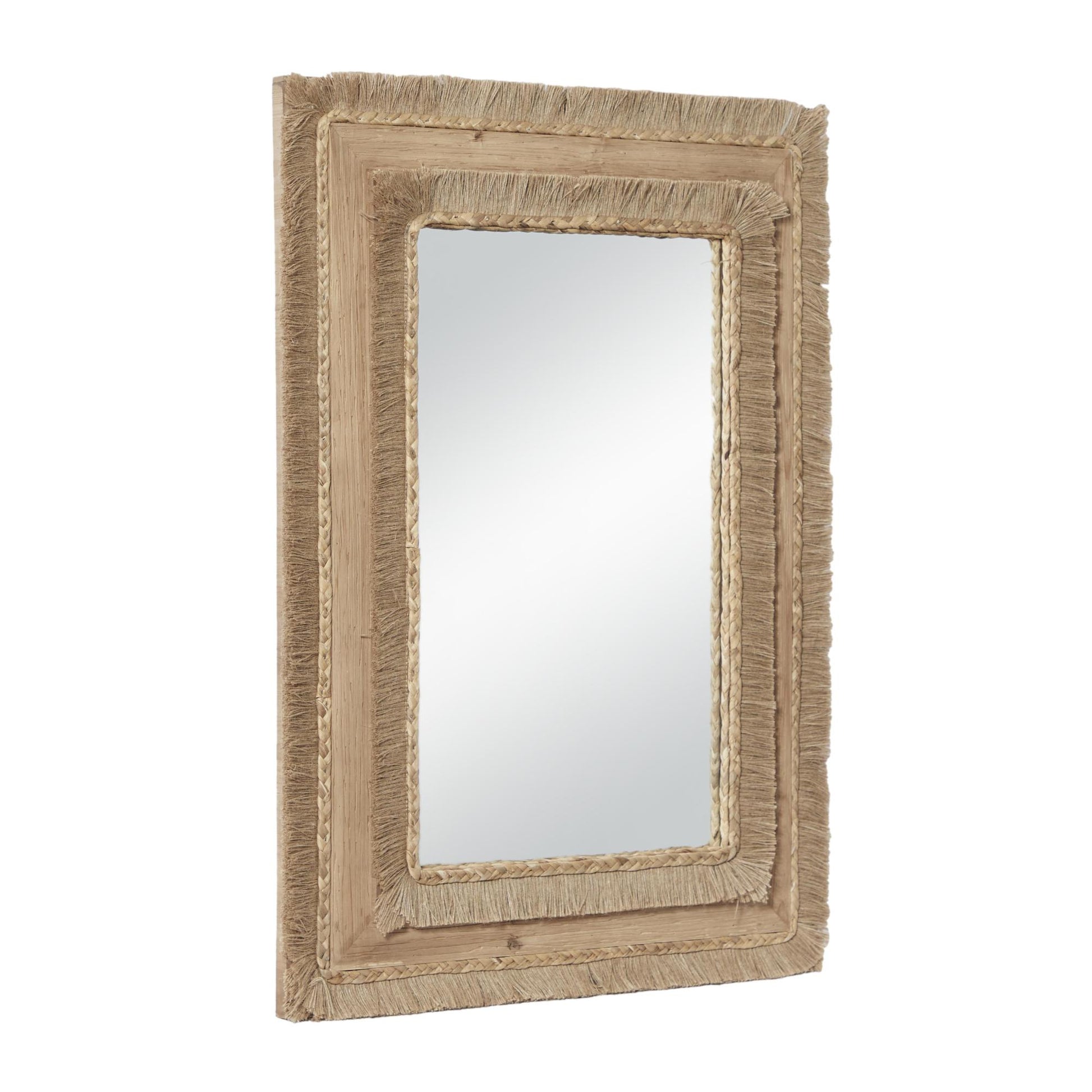 Brown Wood Room Wall Mirror