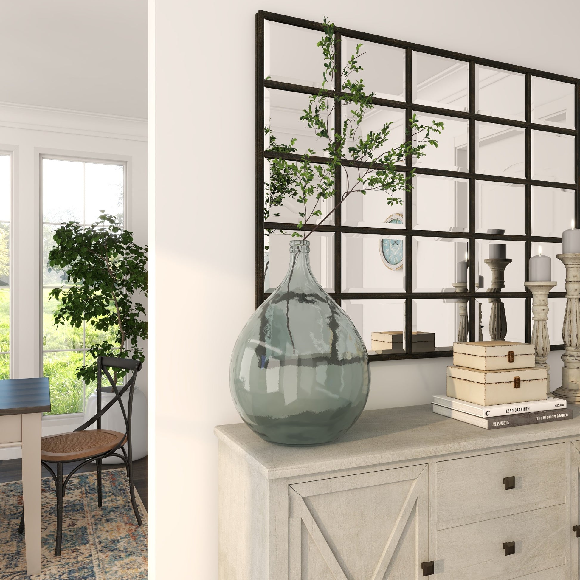 Glass Handmade Spanish Decorative Vase 15" x 15" x 22"