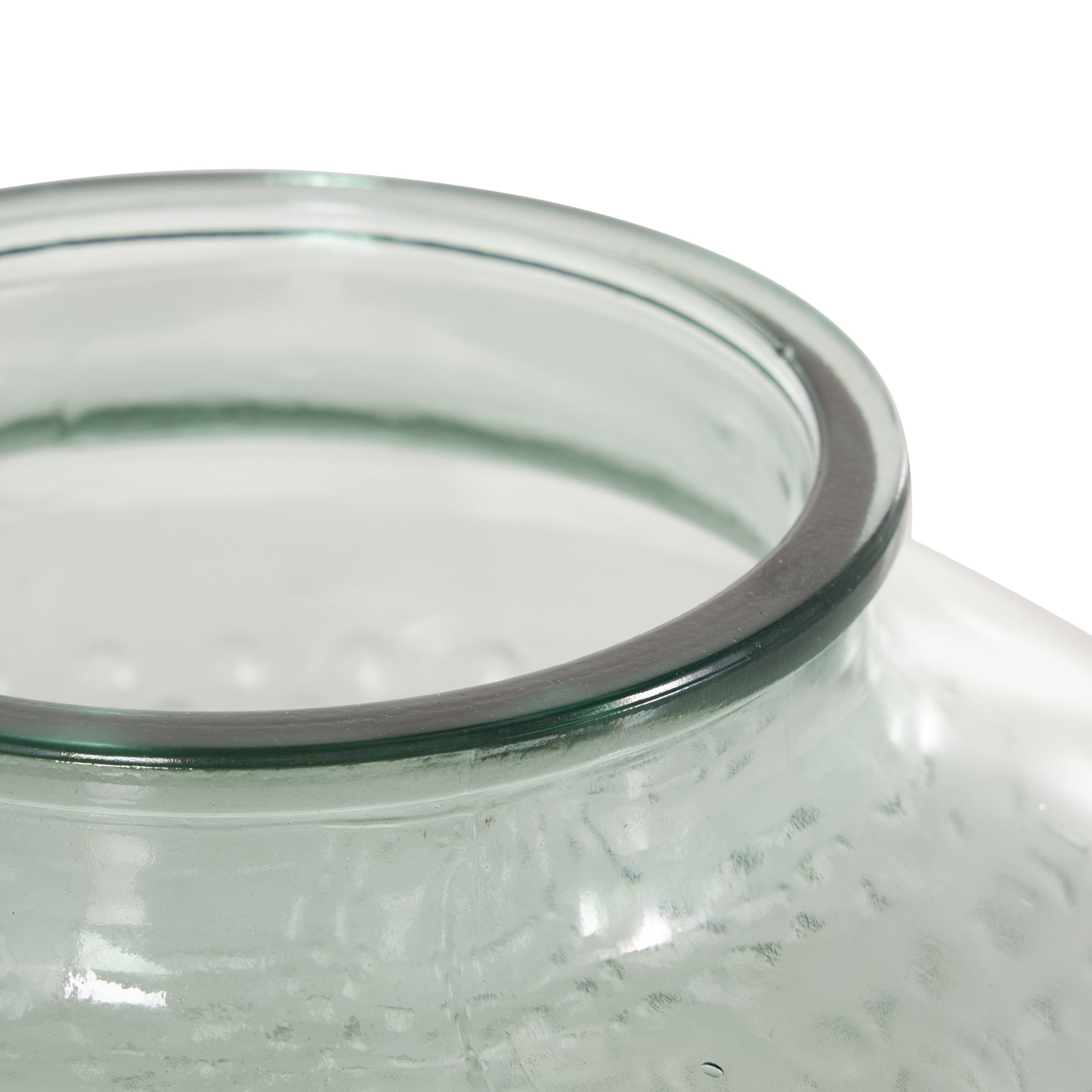 Green Glass Spotted Decorative Vase