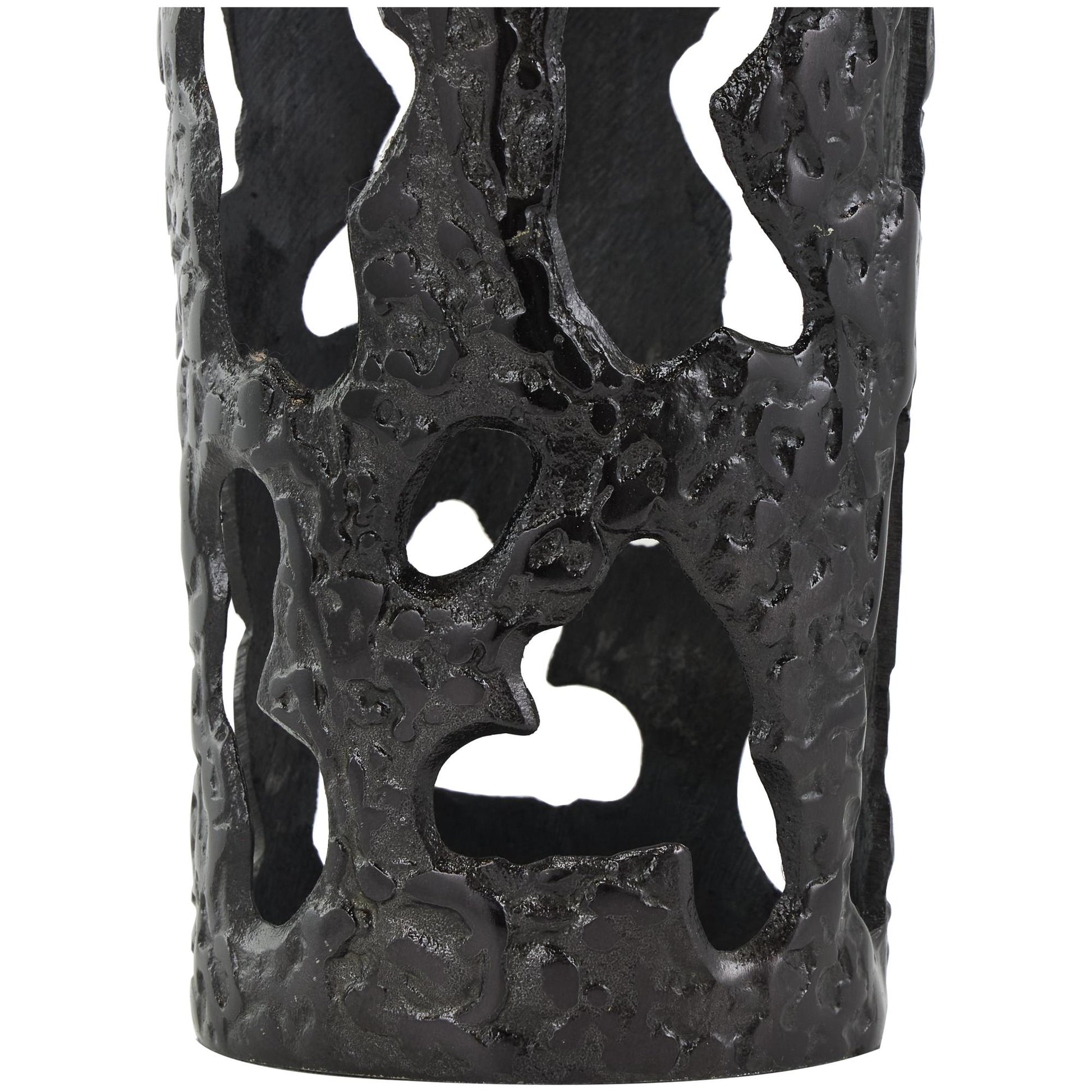 Abstract Aluminum Metal Drip Decorative Vase with Melting Designed Body