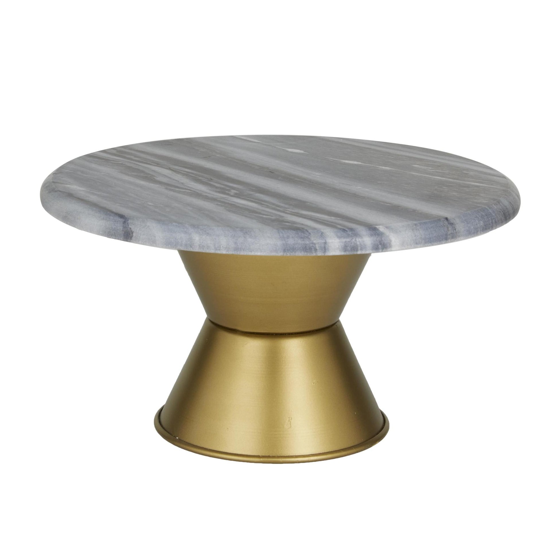 Marble Decorative Cake Stand with Gold Base