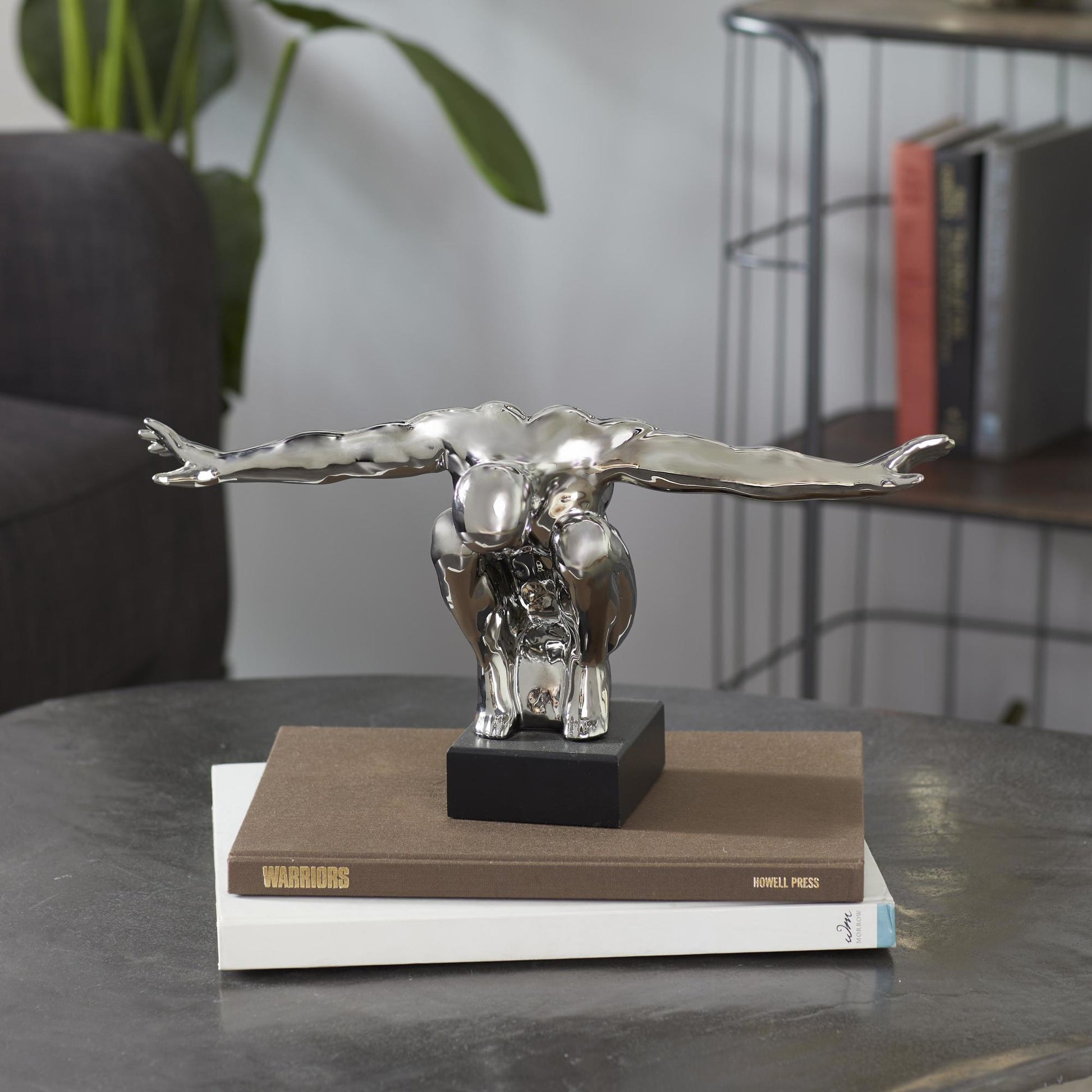Diver Silver Porcelain Ceramic Decorative Sculpture