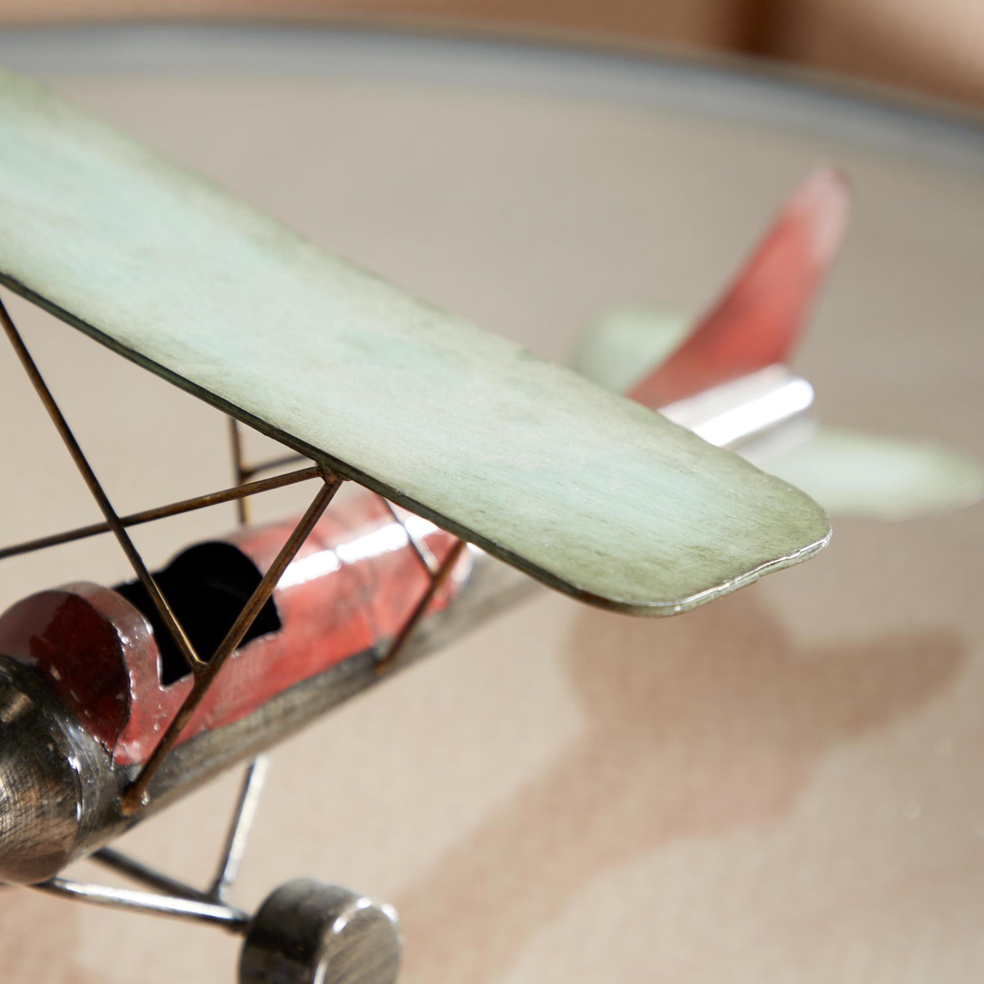 Airplane Gray Metal Decorative Sculpture
