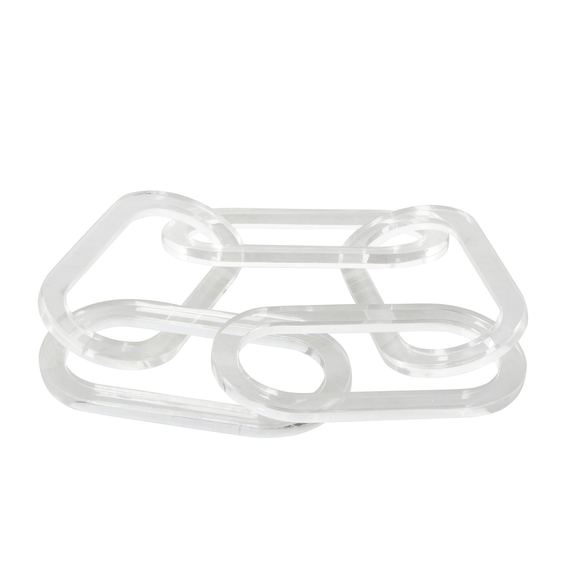 Chain Clear Acrylic Plastic Decorative Sculpture