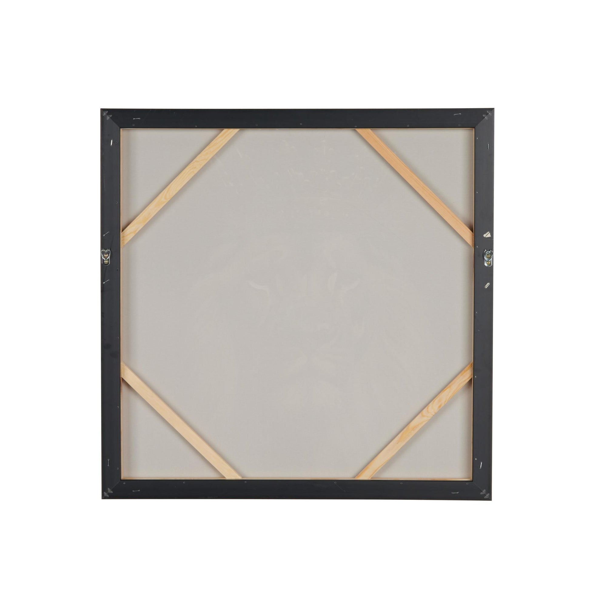Lion Black Canvas Shaded Living Room Framed Wall Art with Gold Jeweled Crown