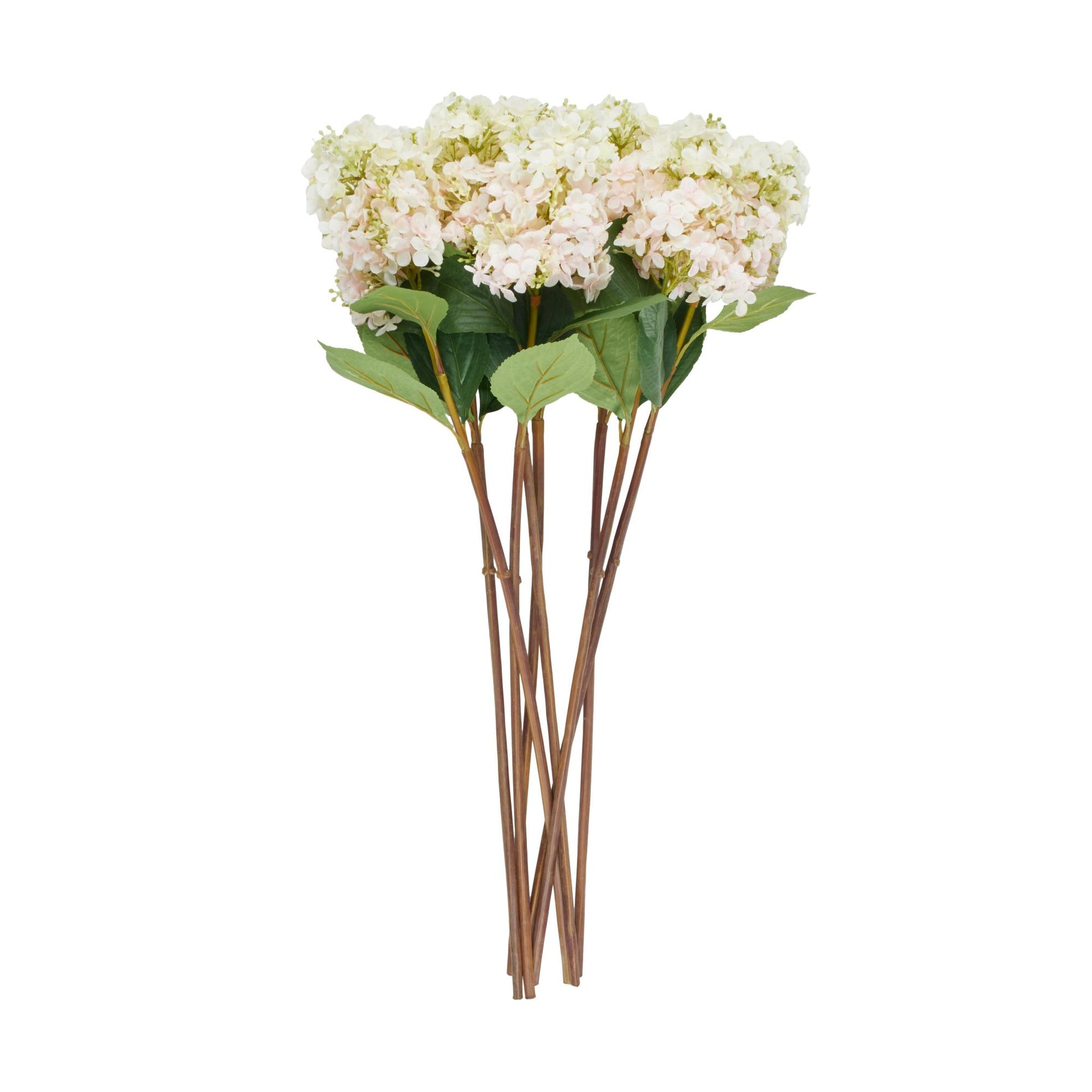 Set of 8 Hydrangea Faux Foliage Tall Indoor Outdoor Artificial Flower Stem
