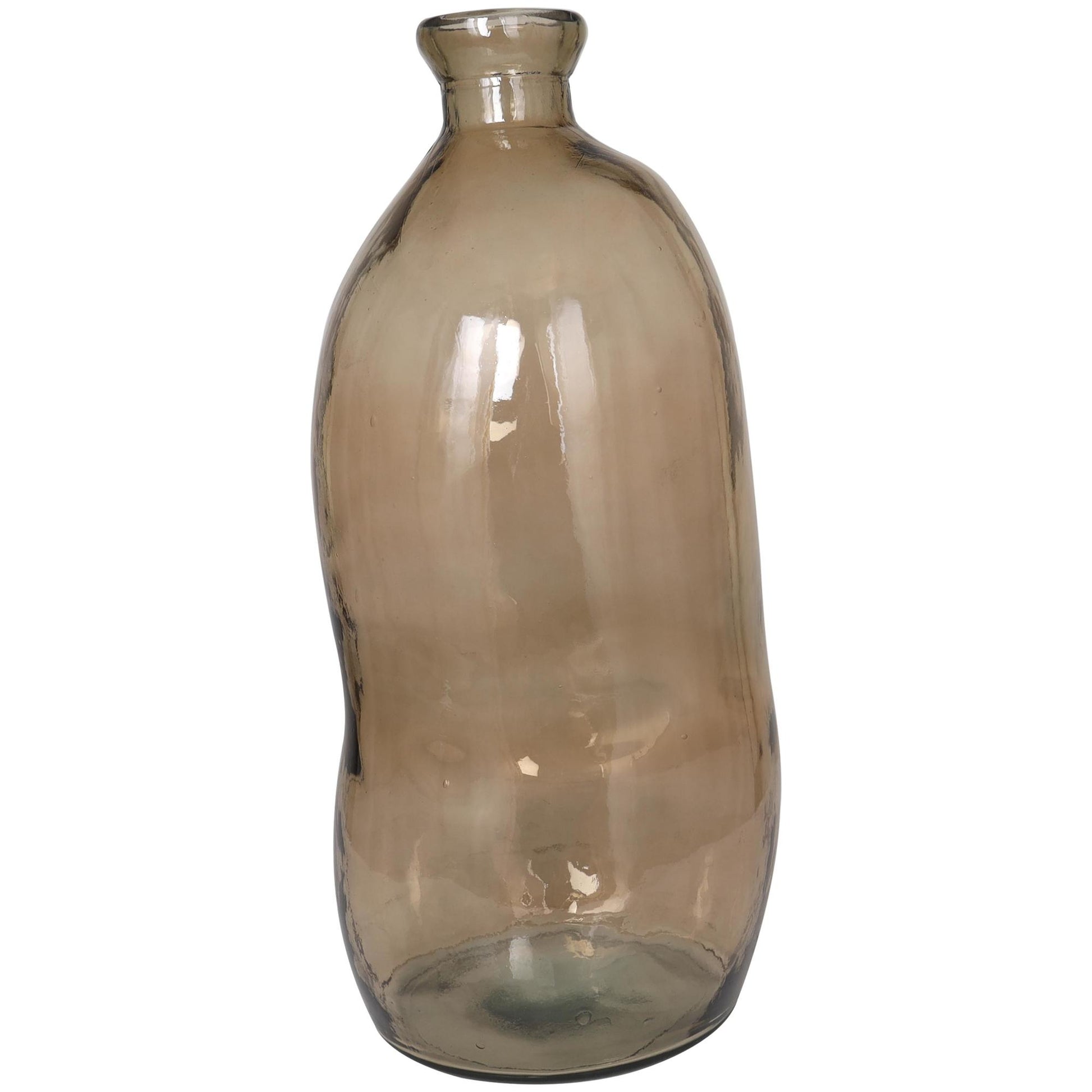 Abstract Recycled Glass Handmade Spanish Bottleneck Decorative Vase