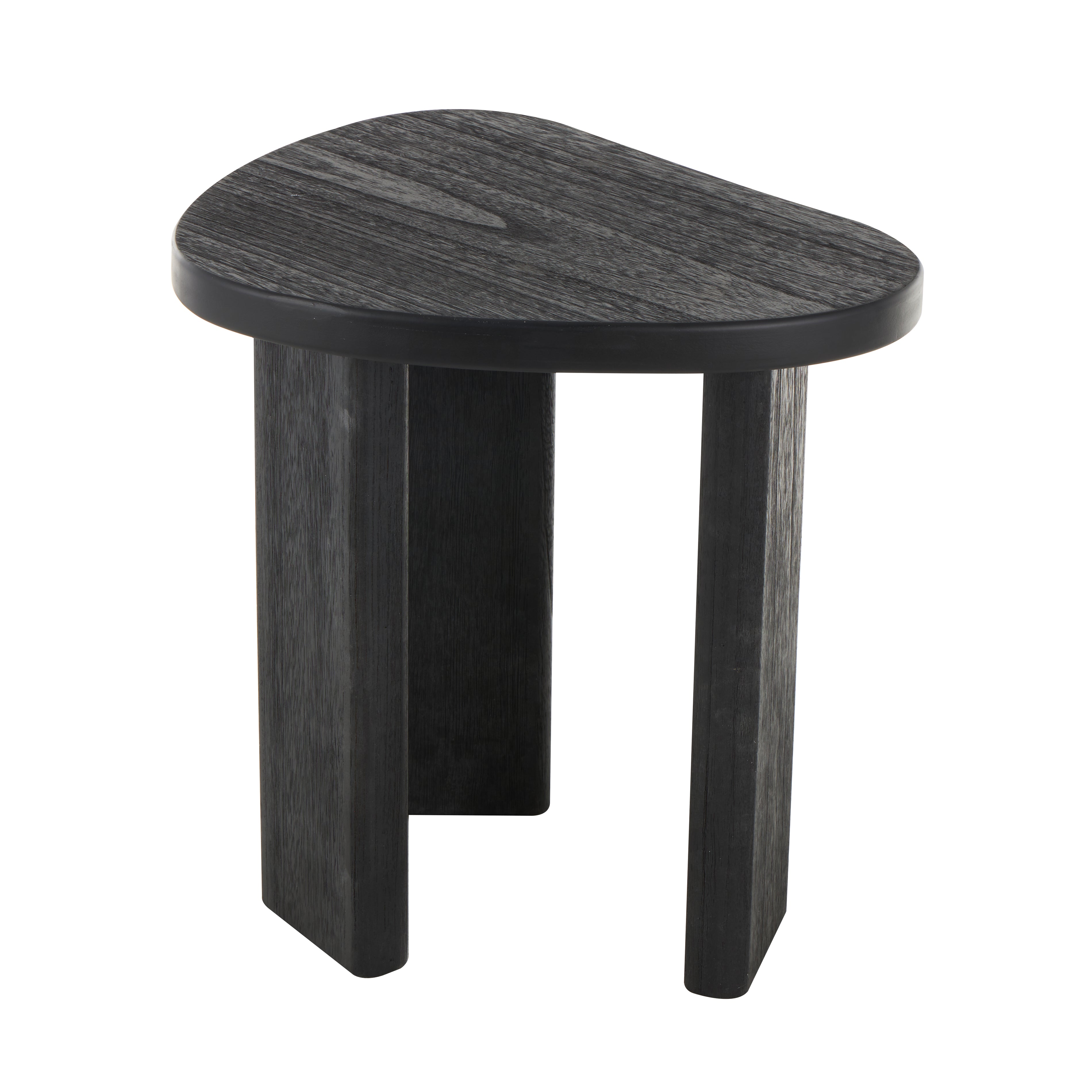 Black Wood Handmade Heart Inspired Side End Accent Table