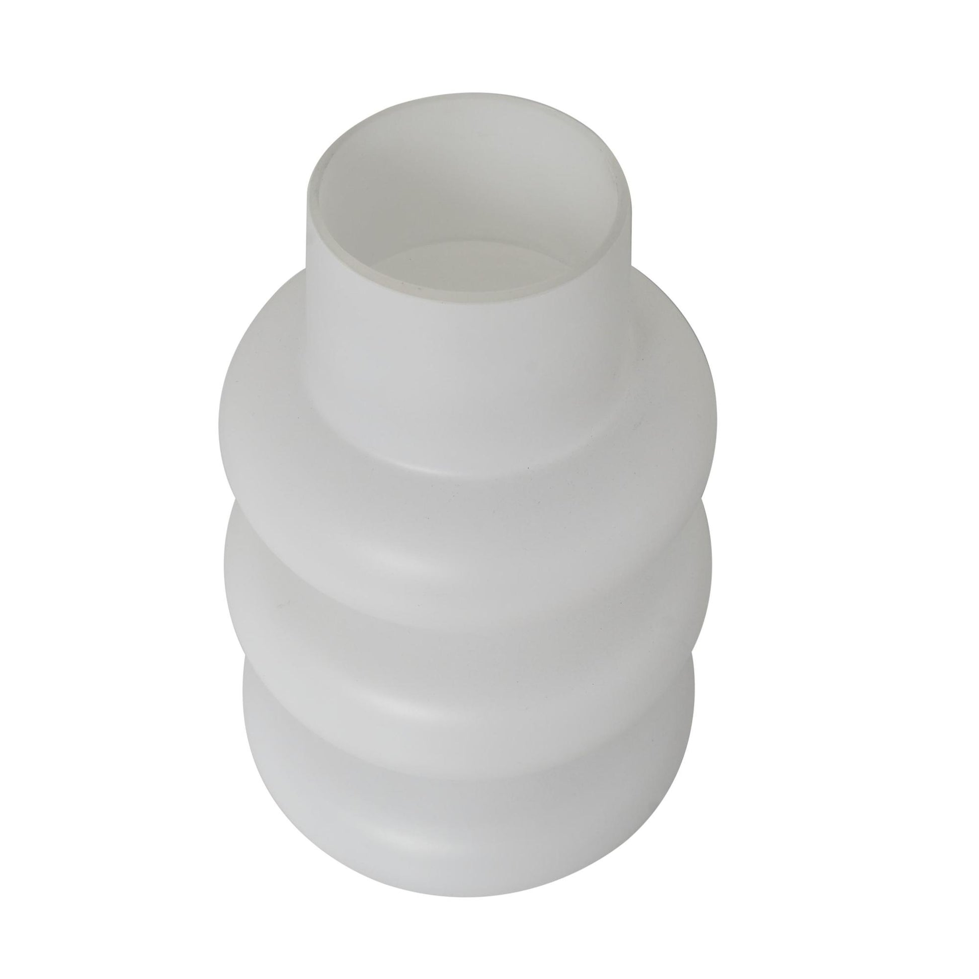 Set of 2 Glass Dimensional Bubble Decorative Vase