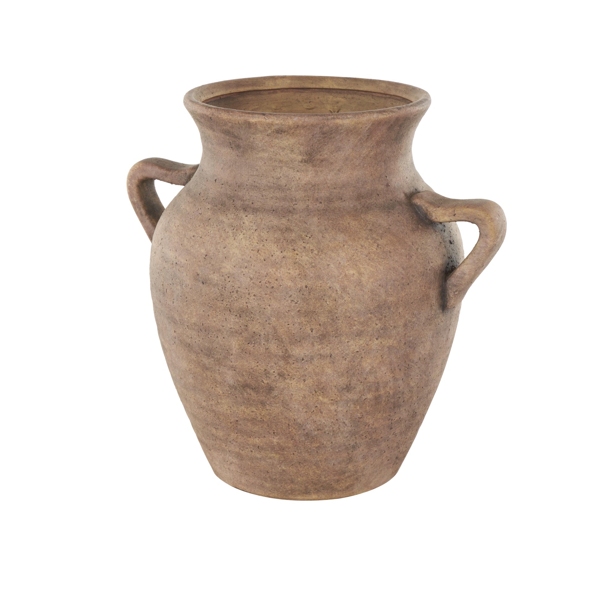 Ceramic Antique Style Textured Decorative Vase with Handles