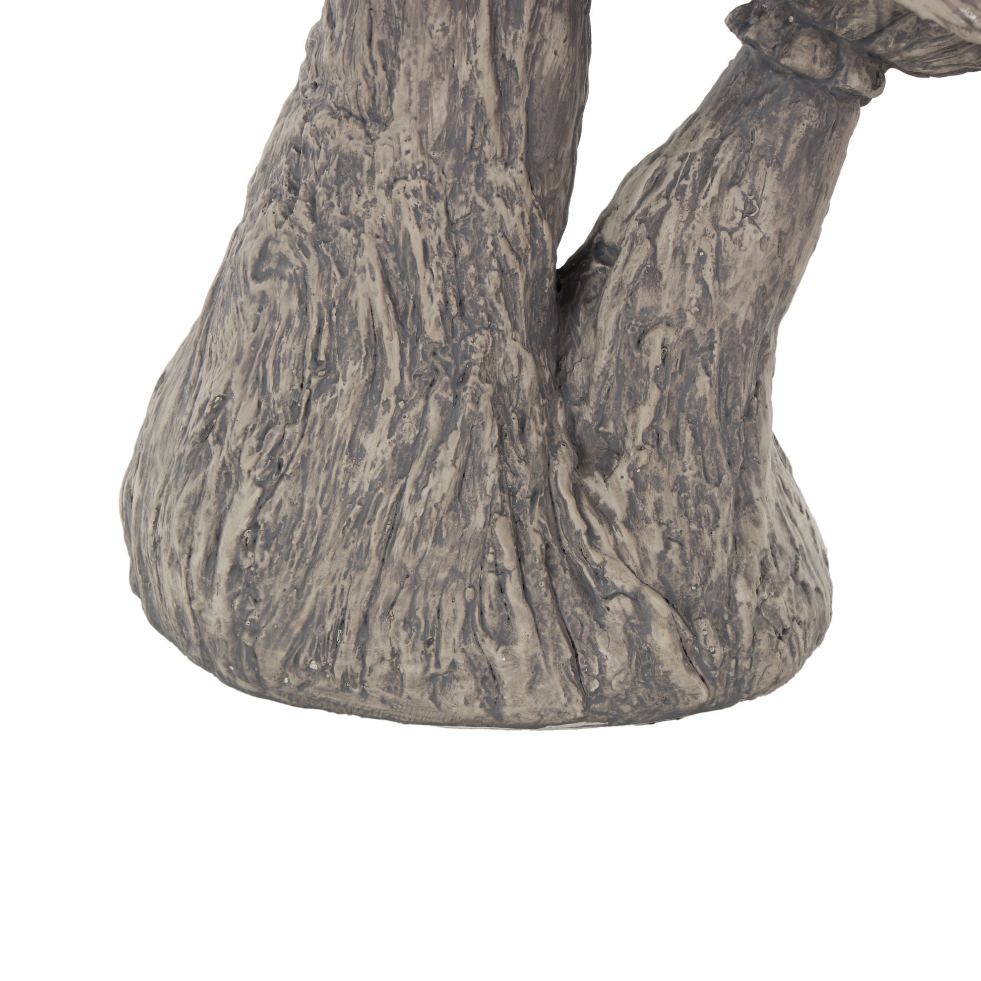 Mushroom Gray Polystone Textured Decorative Sculpture
