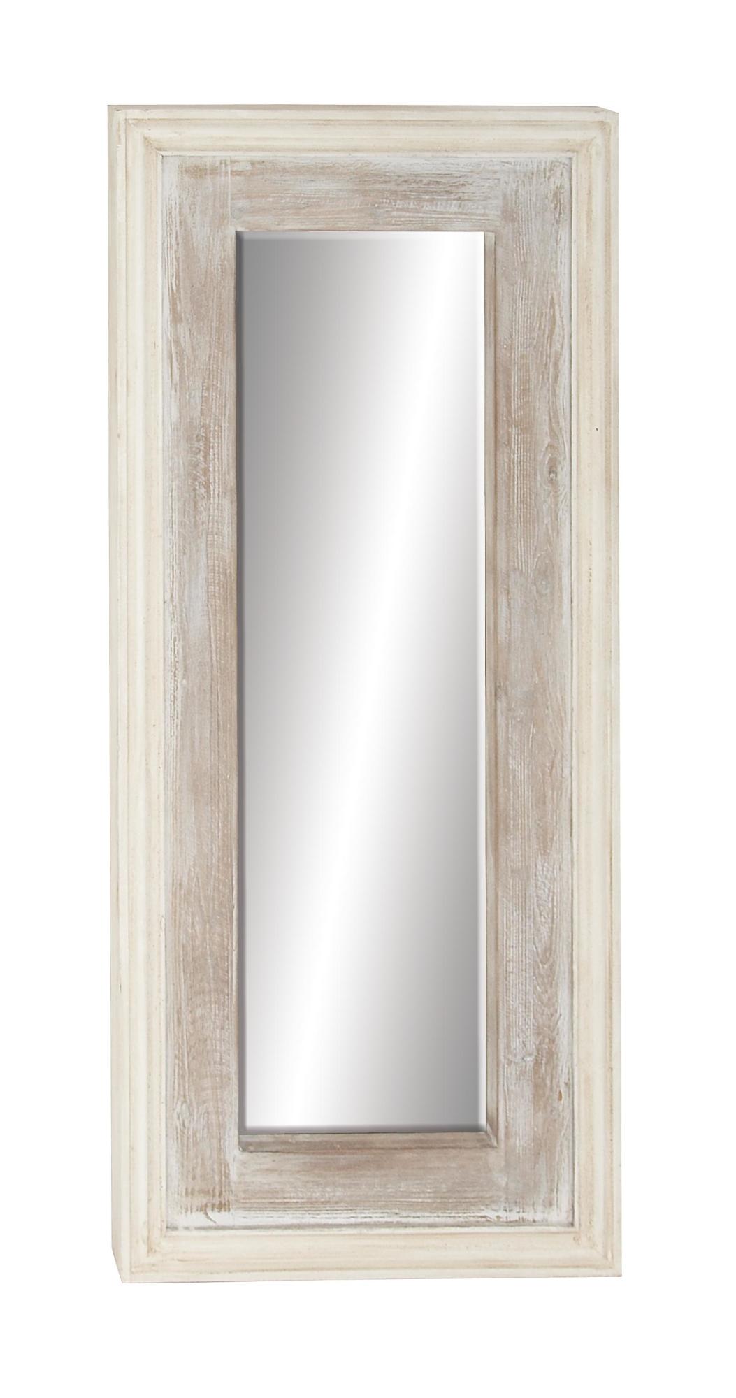 White Wood Room Wall Mirror