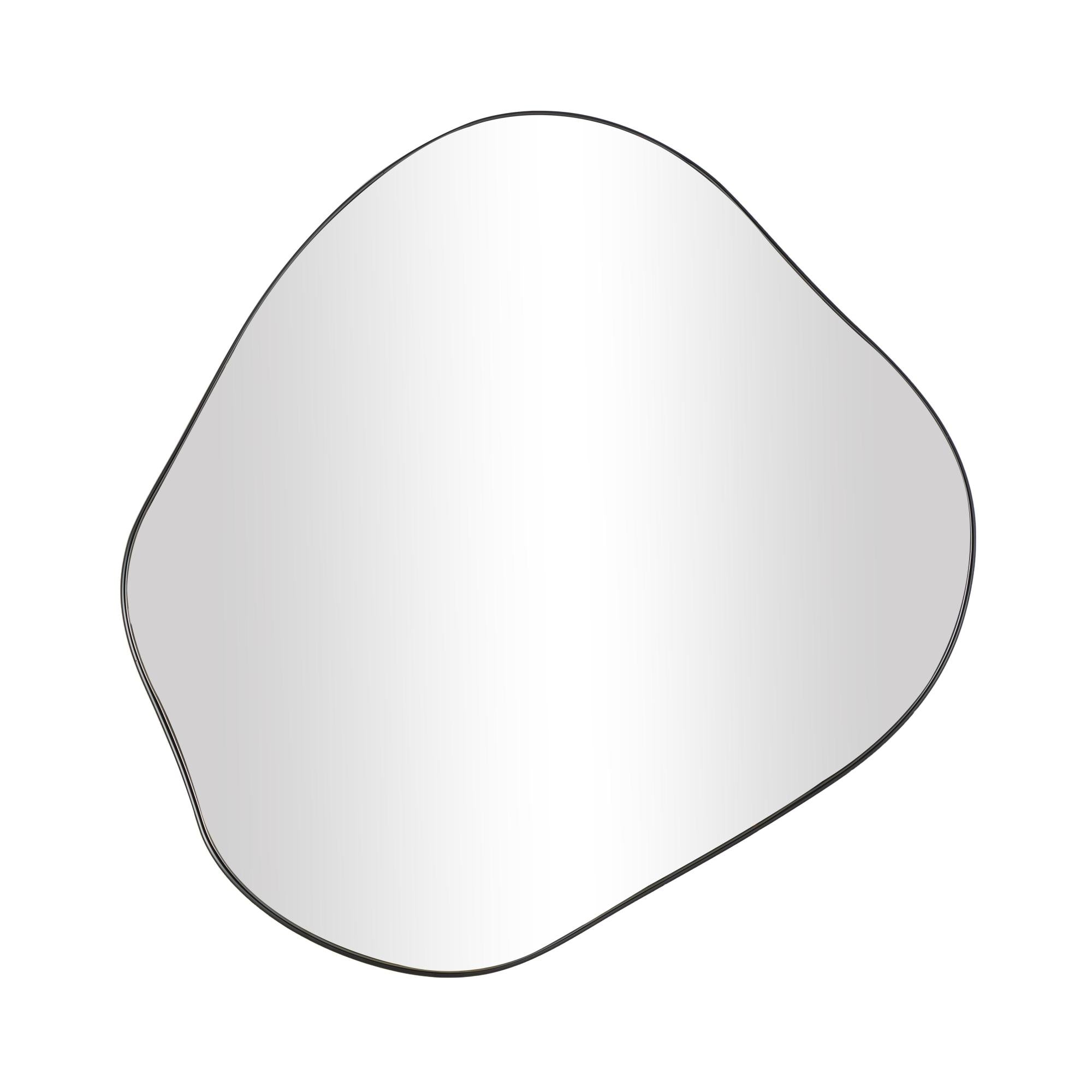 CosmoLiving by Cosmopolitan Abstract Black Metal Wavy Room Wall Mirror