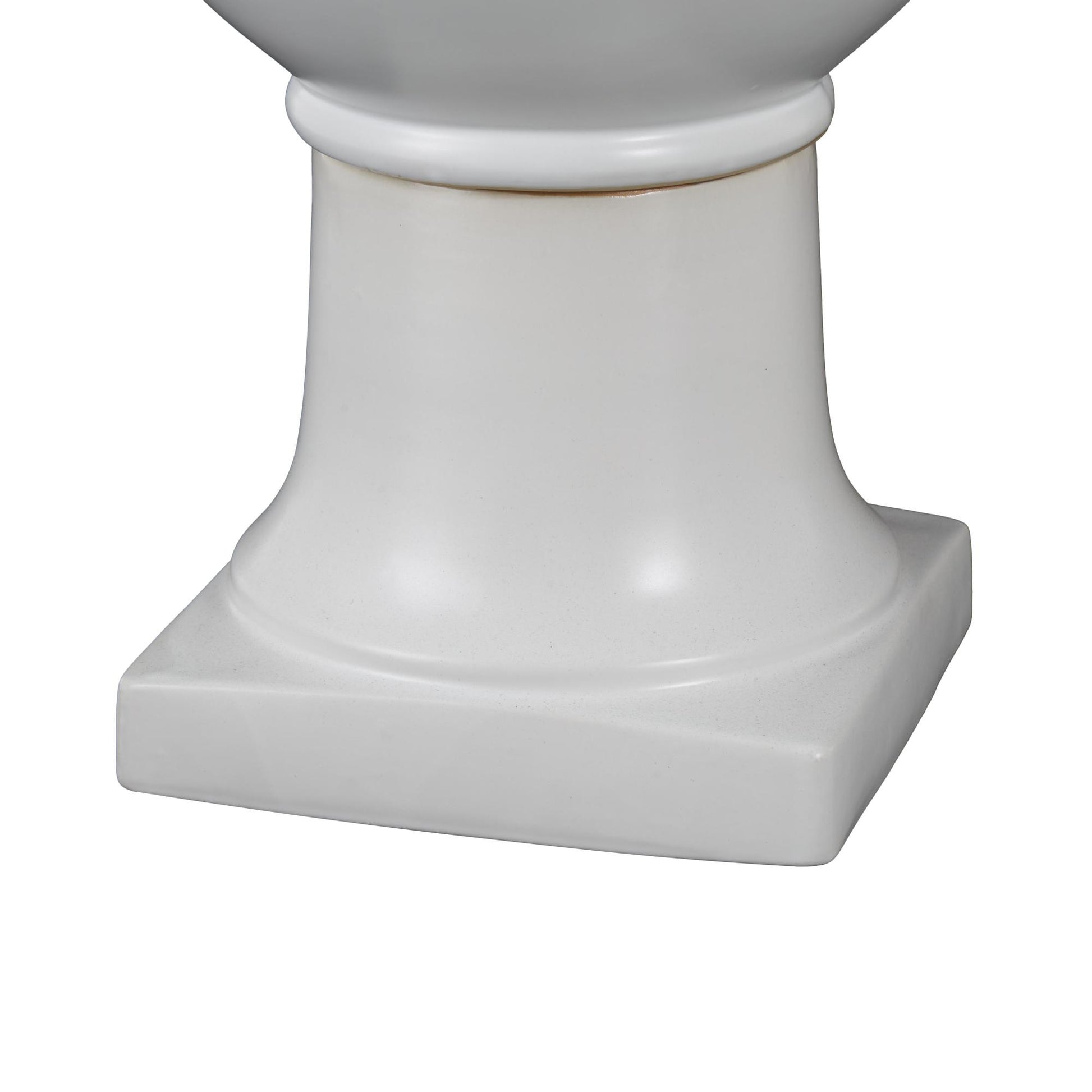 Ceramic Fluted Urn Shaped Decorative Vase with Handles