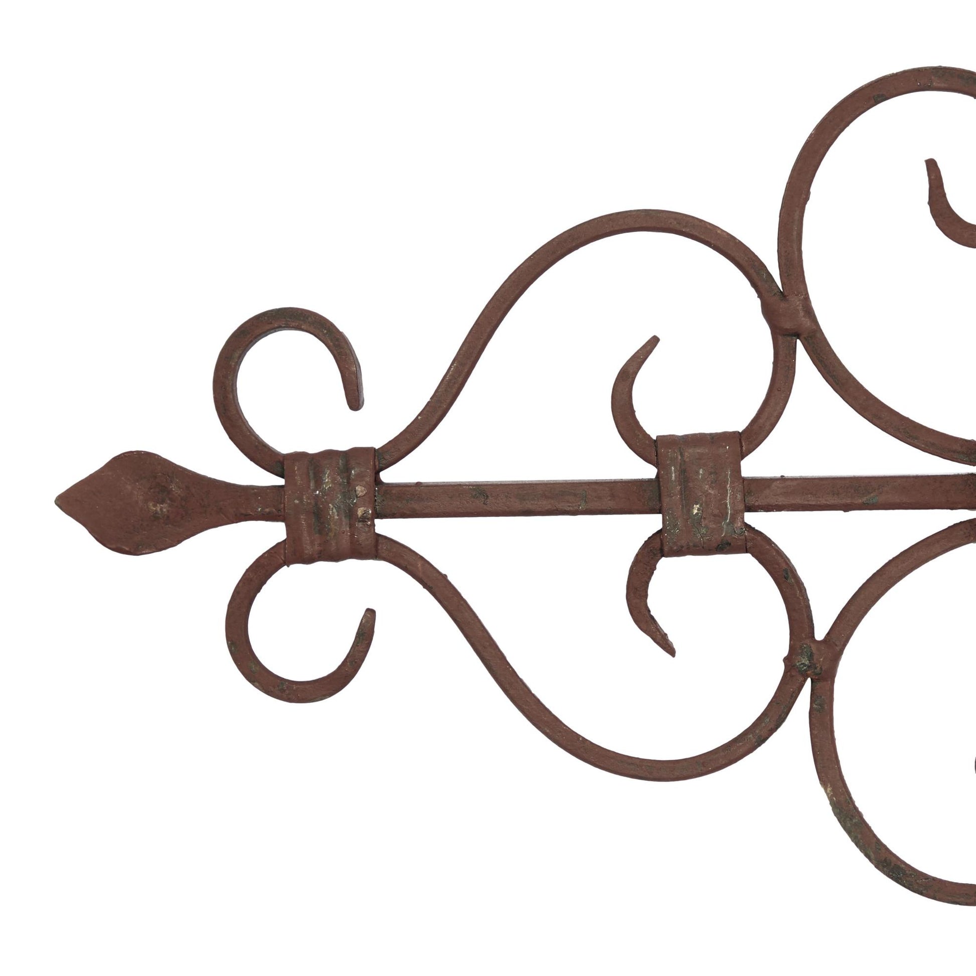 Scroll Brown Metal Long Slim Home Wall Decor