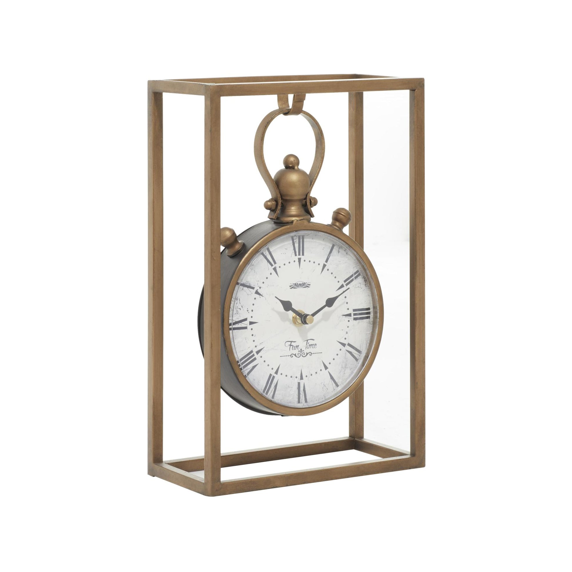 Bronze Metal Standing Stopwatch Decorative Clock