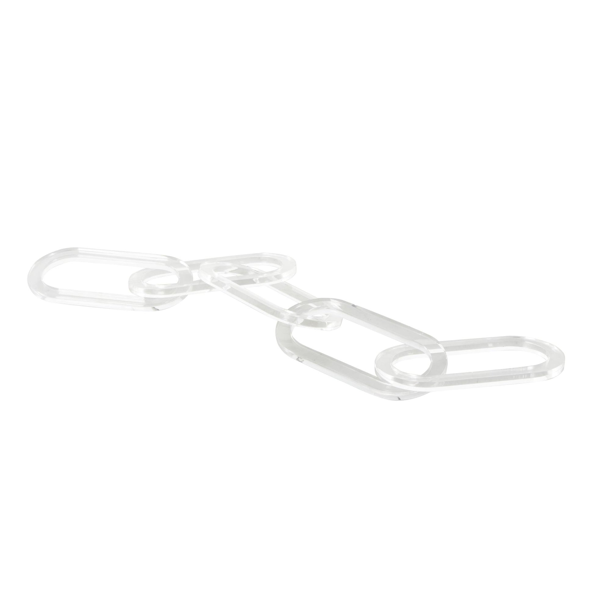 Chain Clear Acrylic Plastic Decorative Sculpture