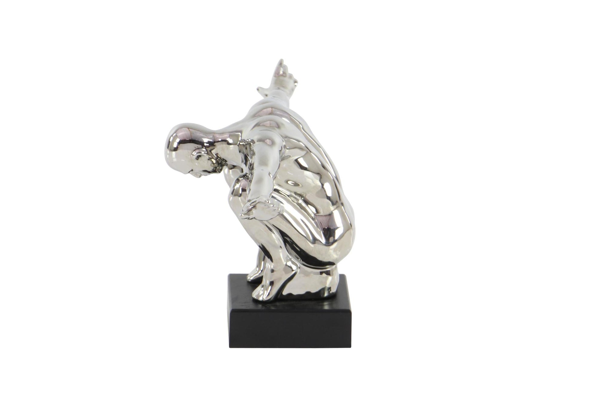 Diver Silver Porcelain Ceramic Decorative Sculpture