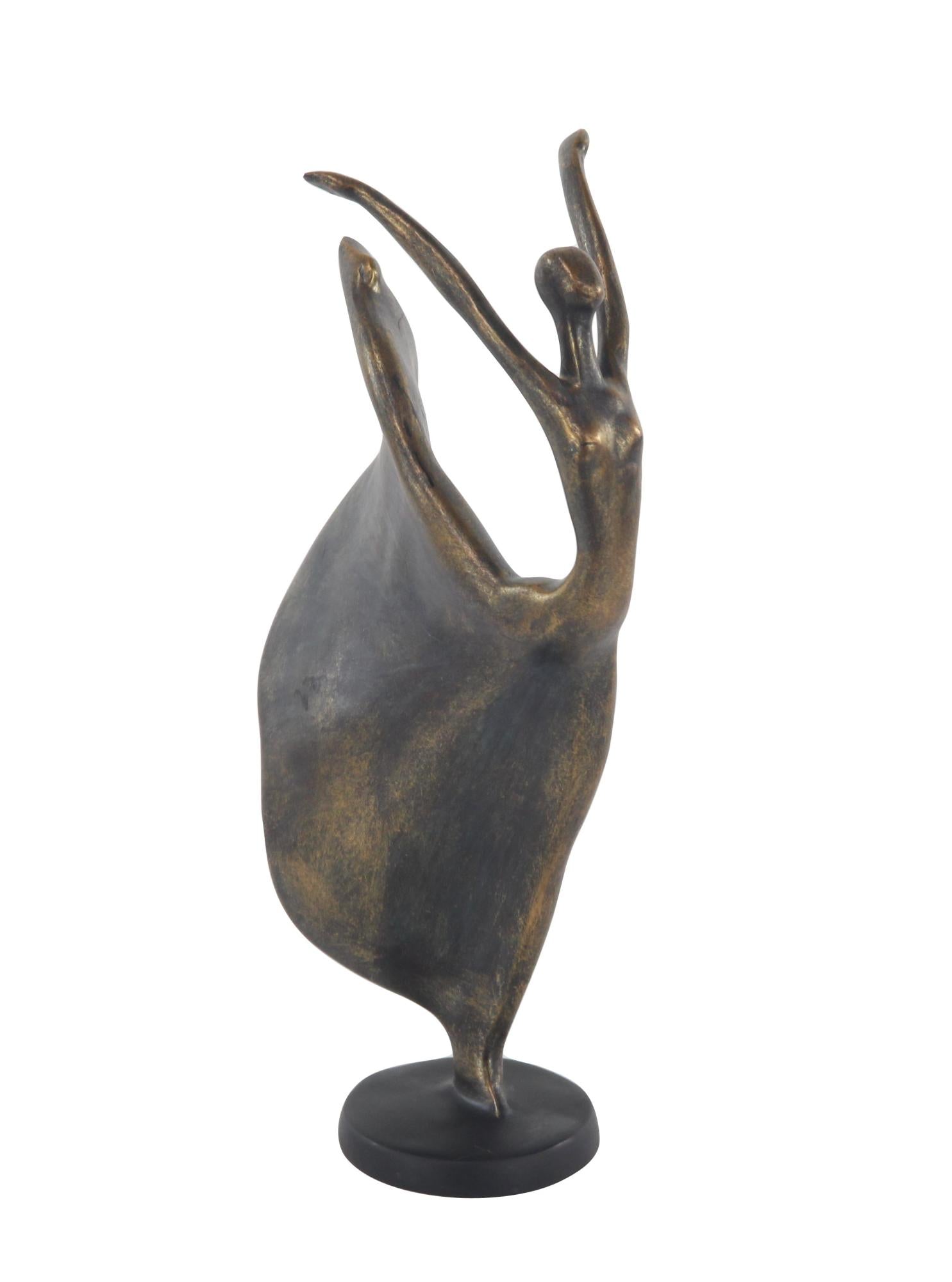 Dancer Brass Polystone Decorative Sculpture
