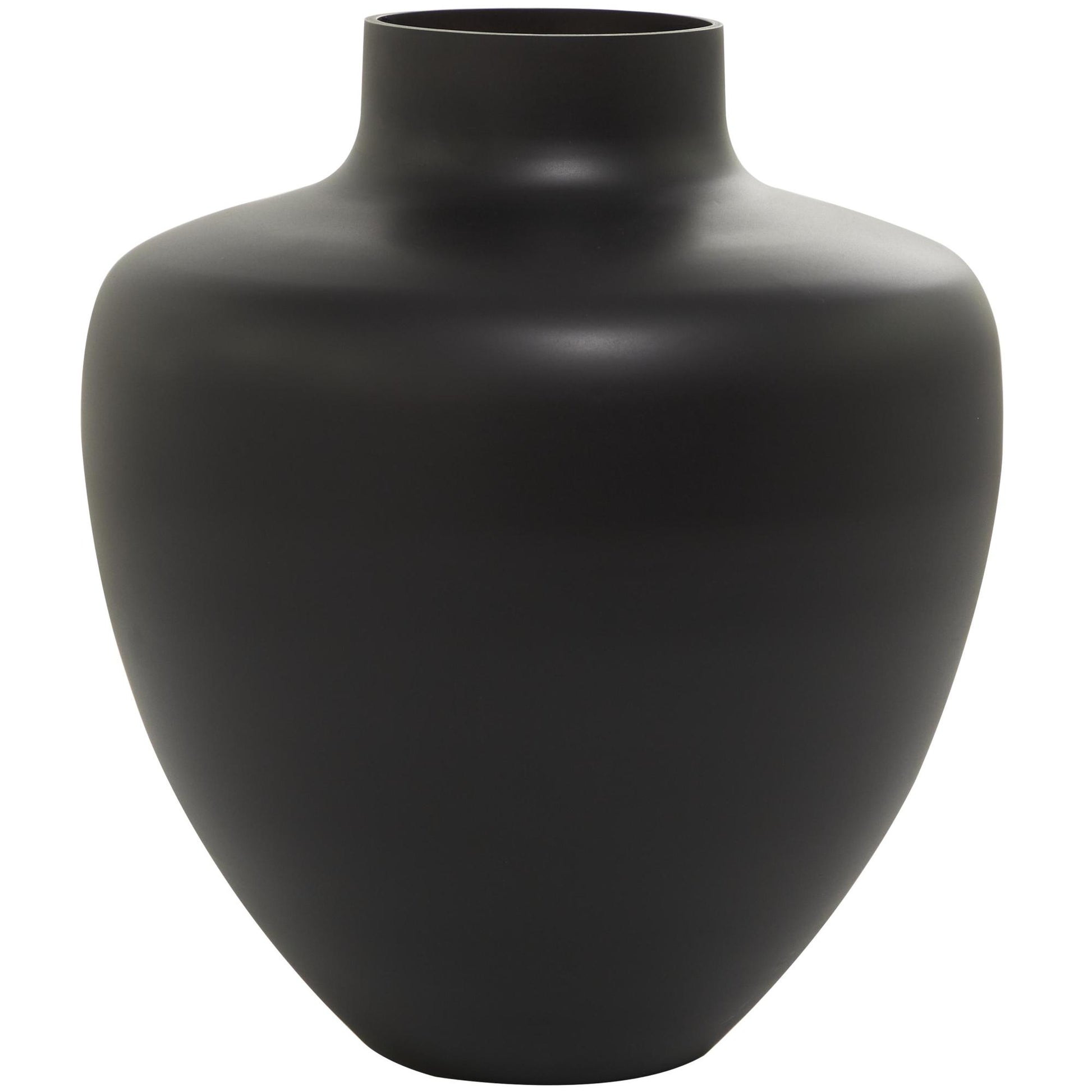 Black Glass Decorative Vase
