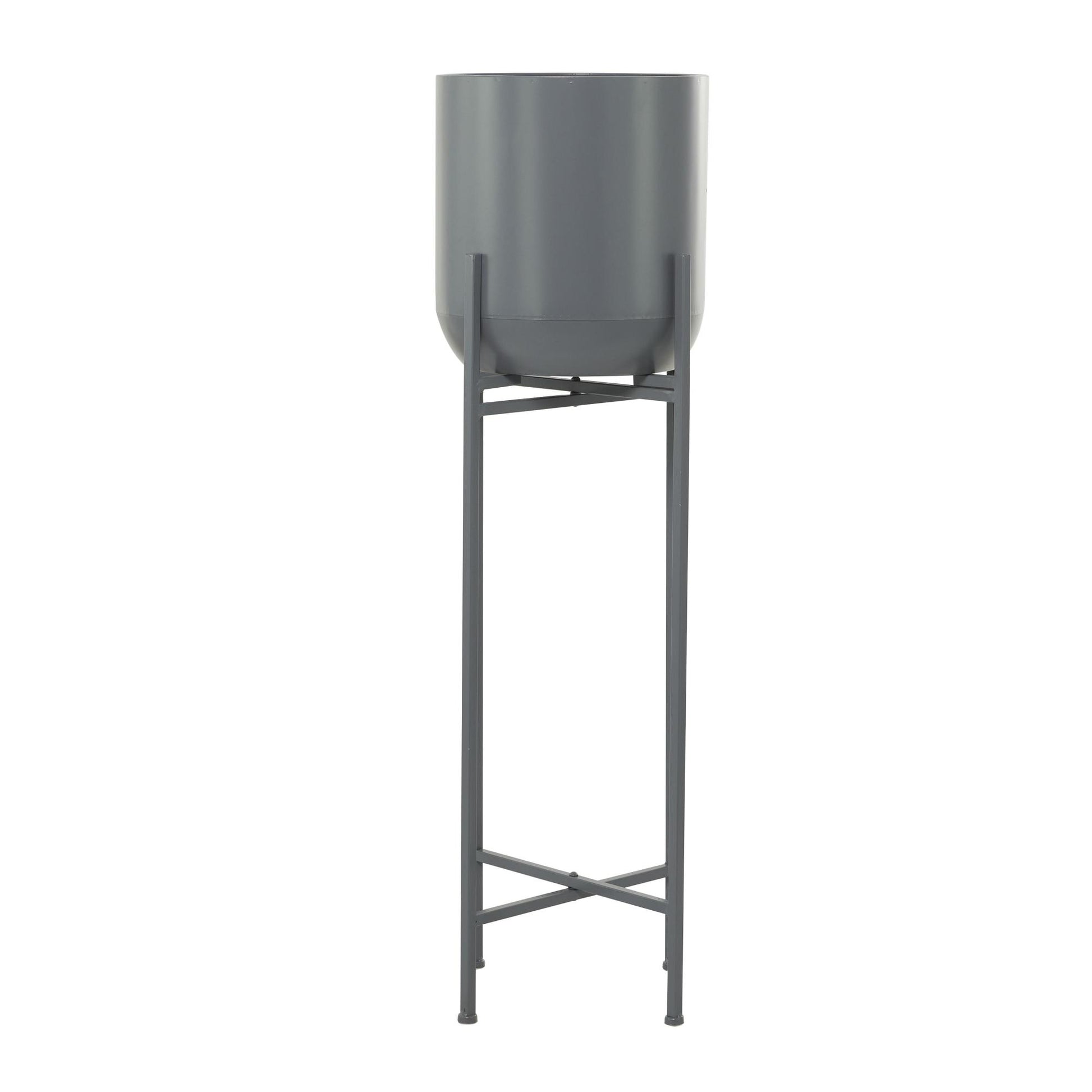 CosmoLiving by Cosmopolitan Metal Matte Dome Indoor Outdoor Planter with Removable Stand