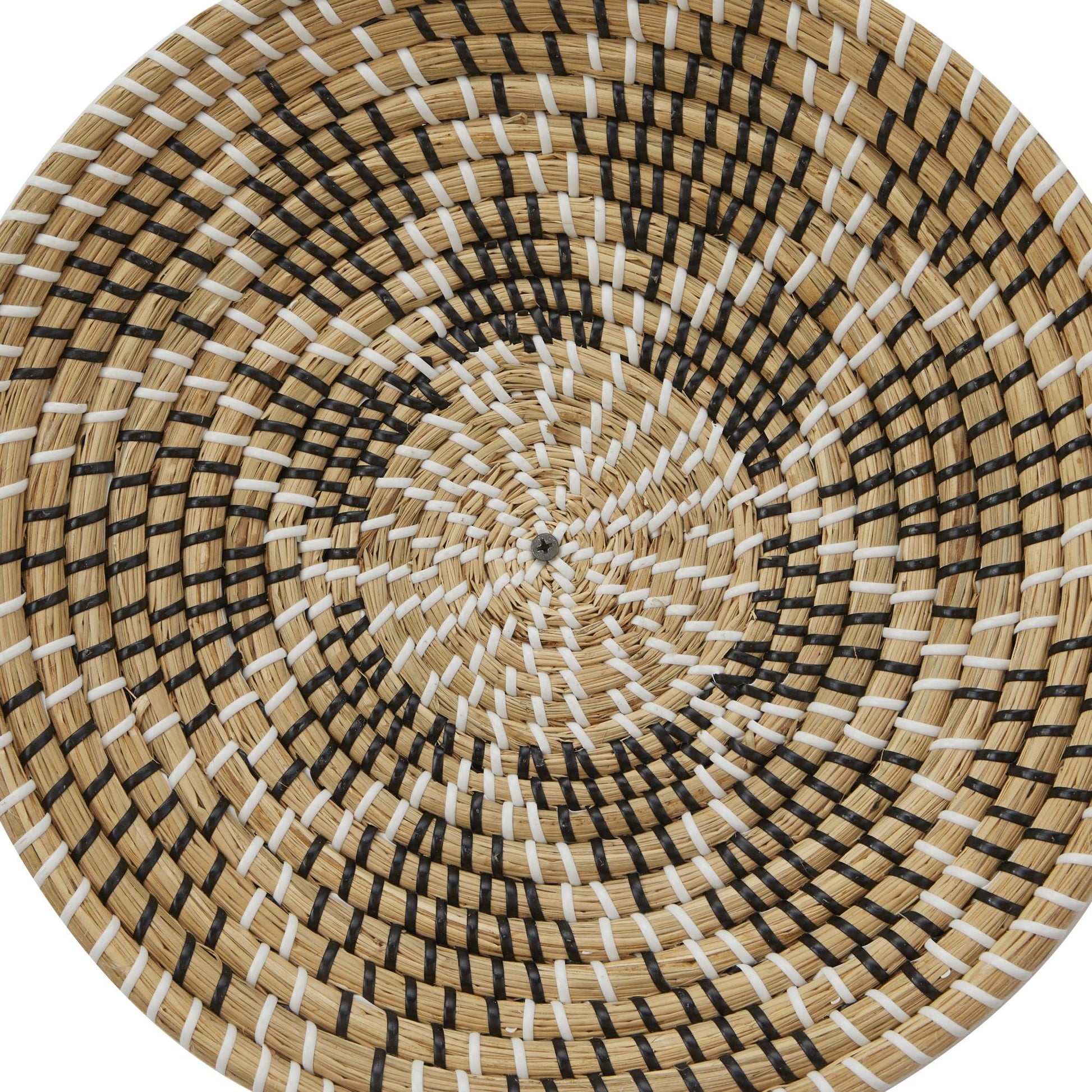 Set of 5 Plate Brown Seagrass Handmade Basket Home Wall Decor