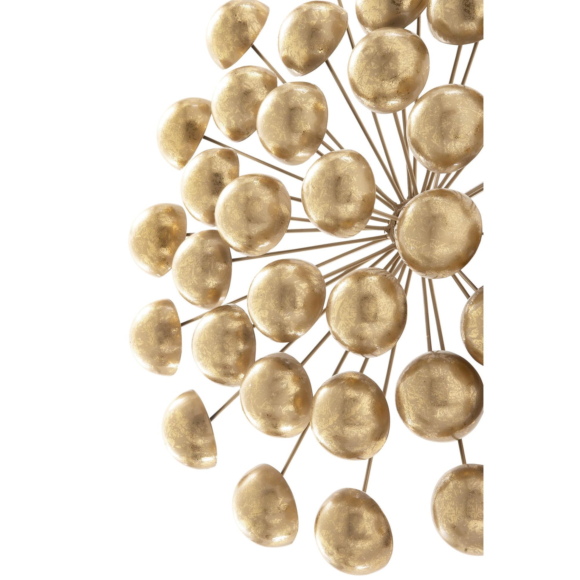 Starburst Gold Metal Home Wall Decor with Orb Detailing