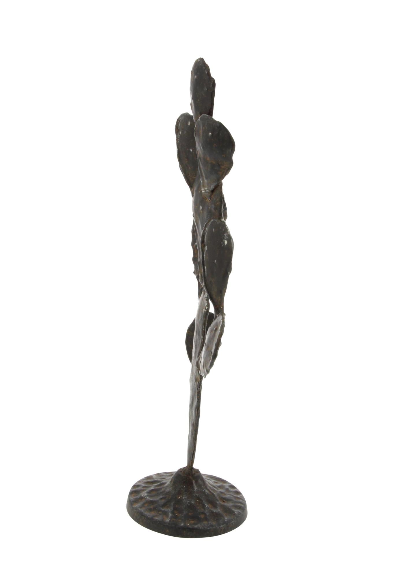 Cactus Black Metal Decorative Sculpture