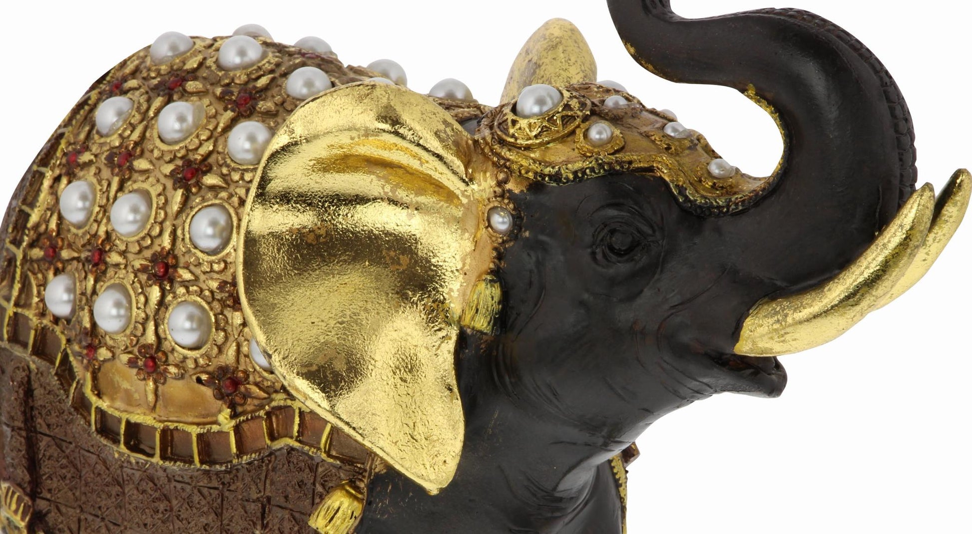 Elephant Brown Polystone Handmade Decorative Sculpture
