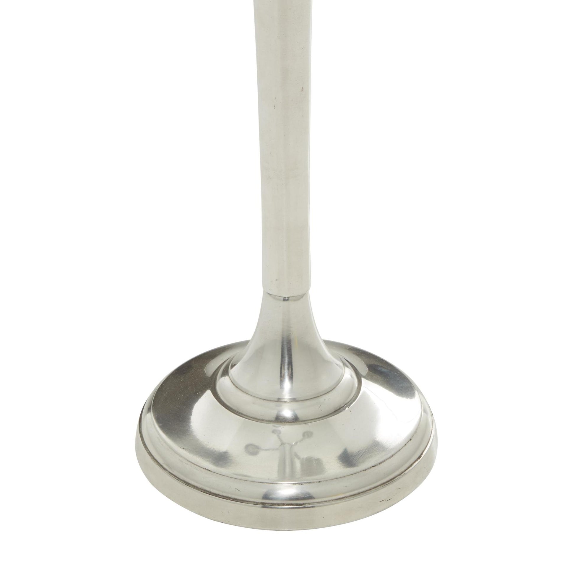 Scroll Silver Aluminum Metal Tall Decorative Candelabra