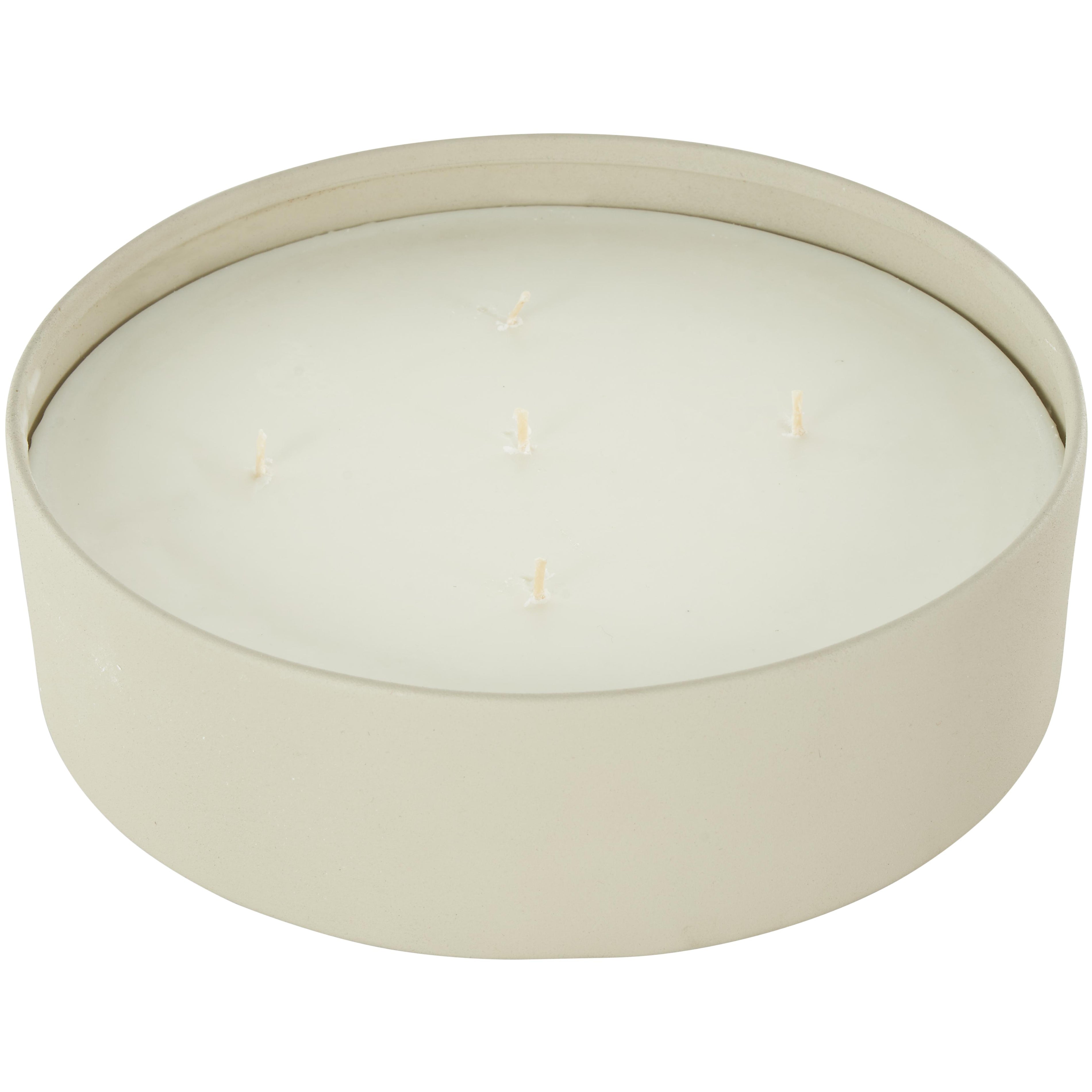 Metal Pink Blush & Poppy Scented Textured 59oz 5 Wick Decorative Candle with White Wax