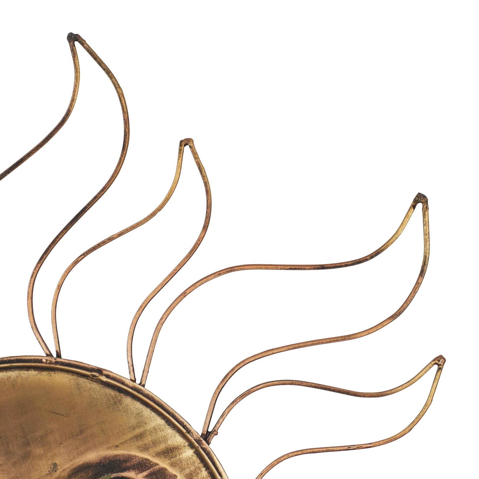 Sun Metal Indoor Outdoor Home Wall Decor with Wire Frame