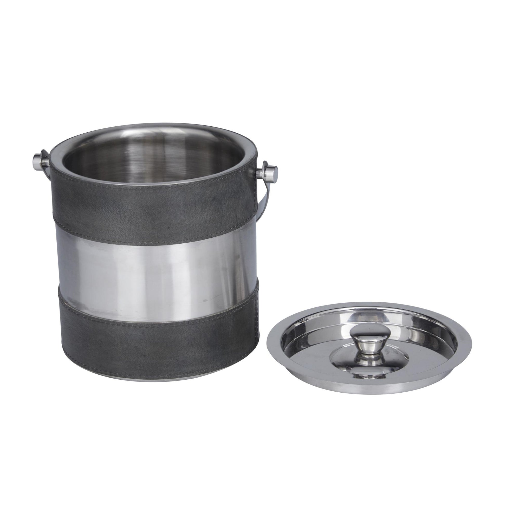 Leather Handmade Decorative Ice Bucket with Lid