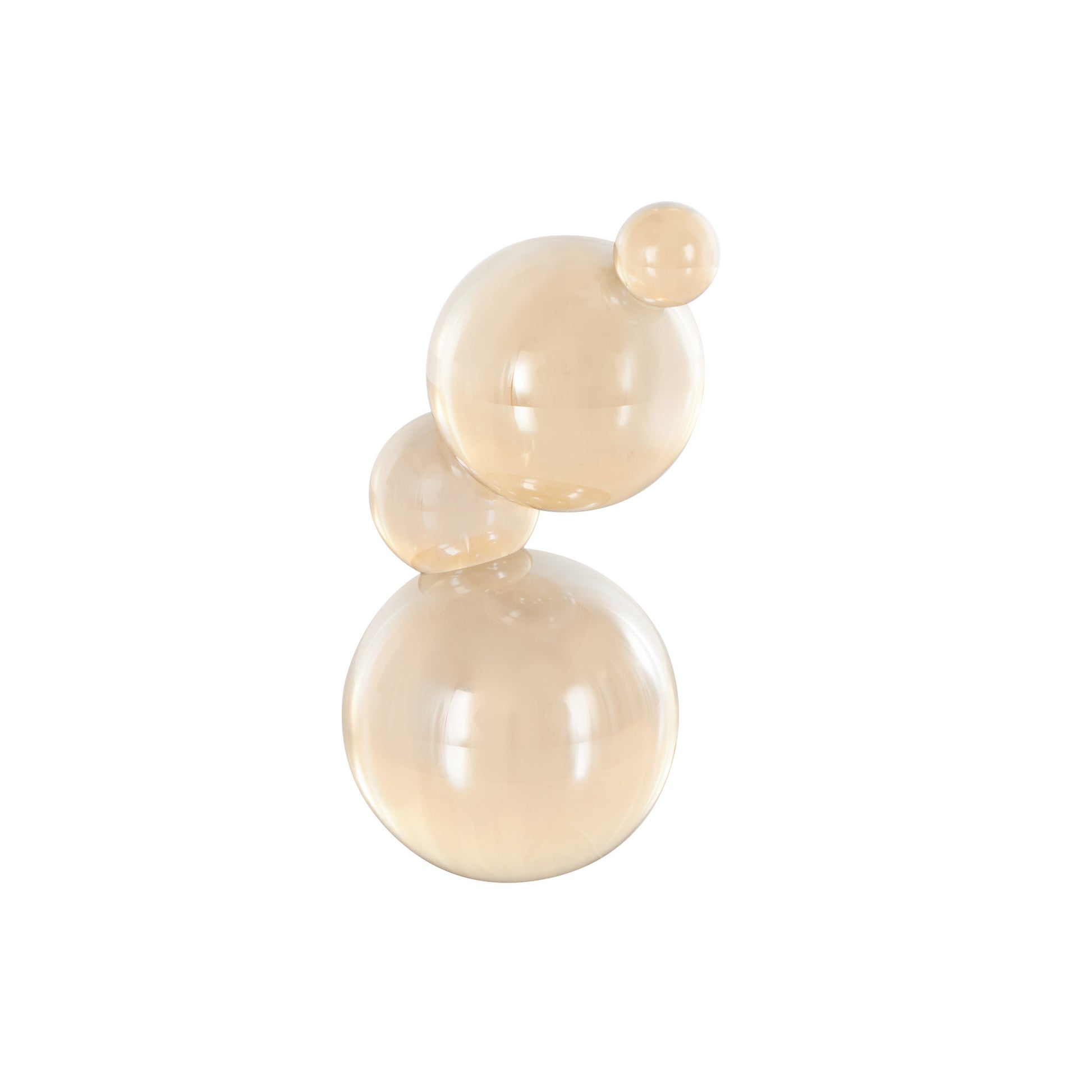 Abstract Glass Stacked Orbs Decorative Sculpture