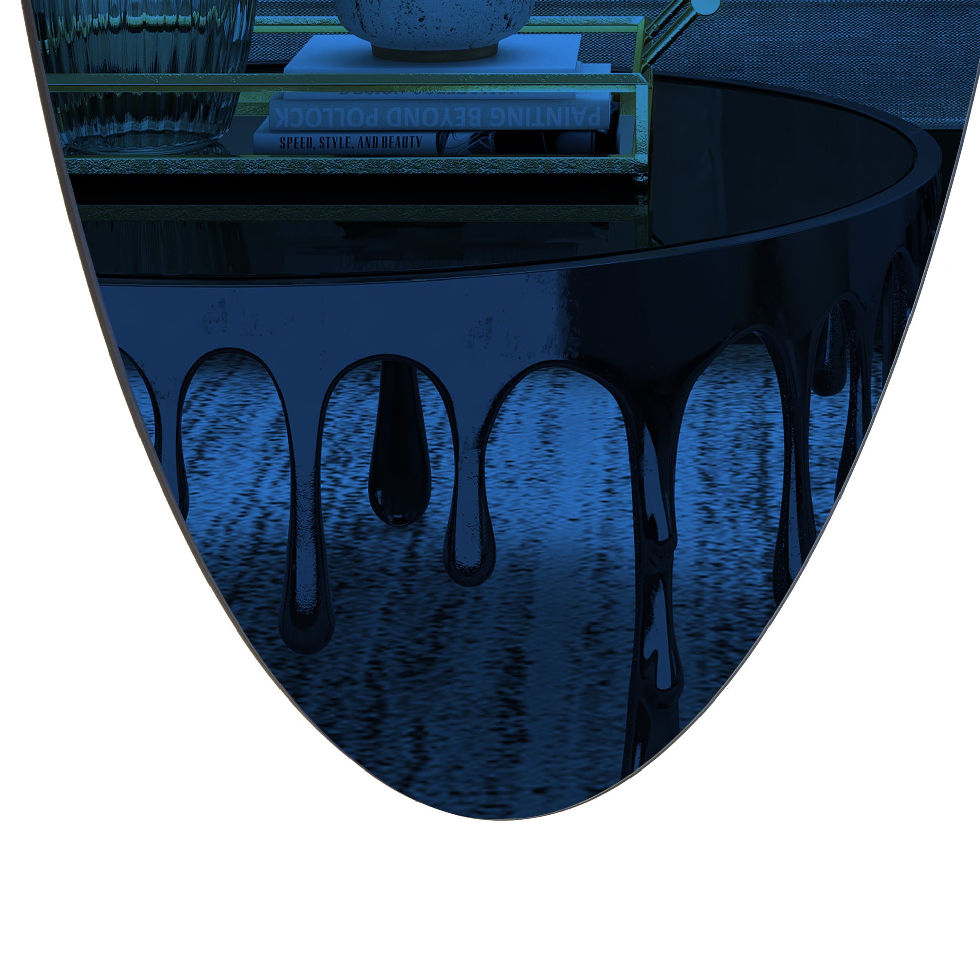 Glass Oval Room Wall Mirror